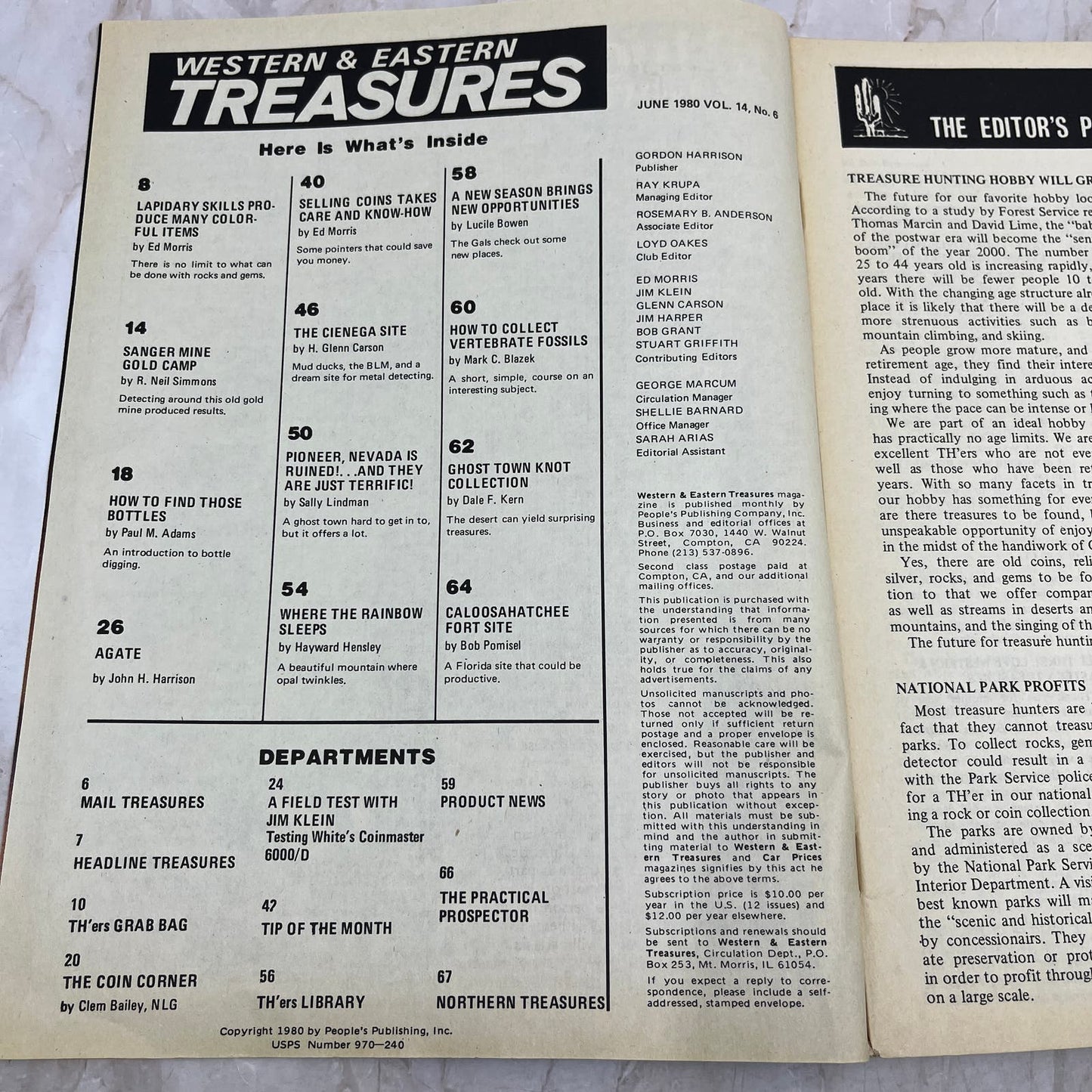 1980 June - Western & Eastern Treasures Magazine - Treasure Hunting Gold M13