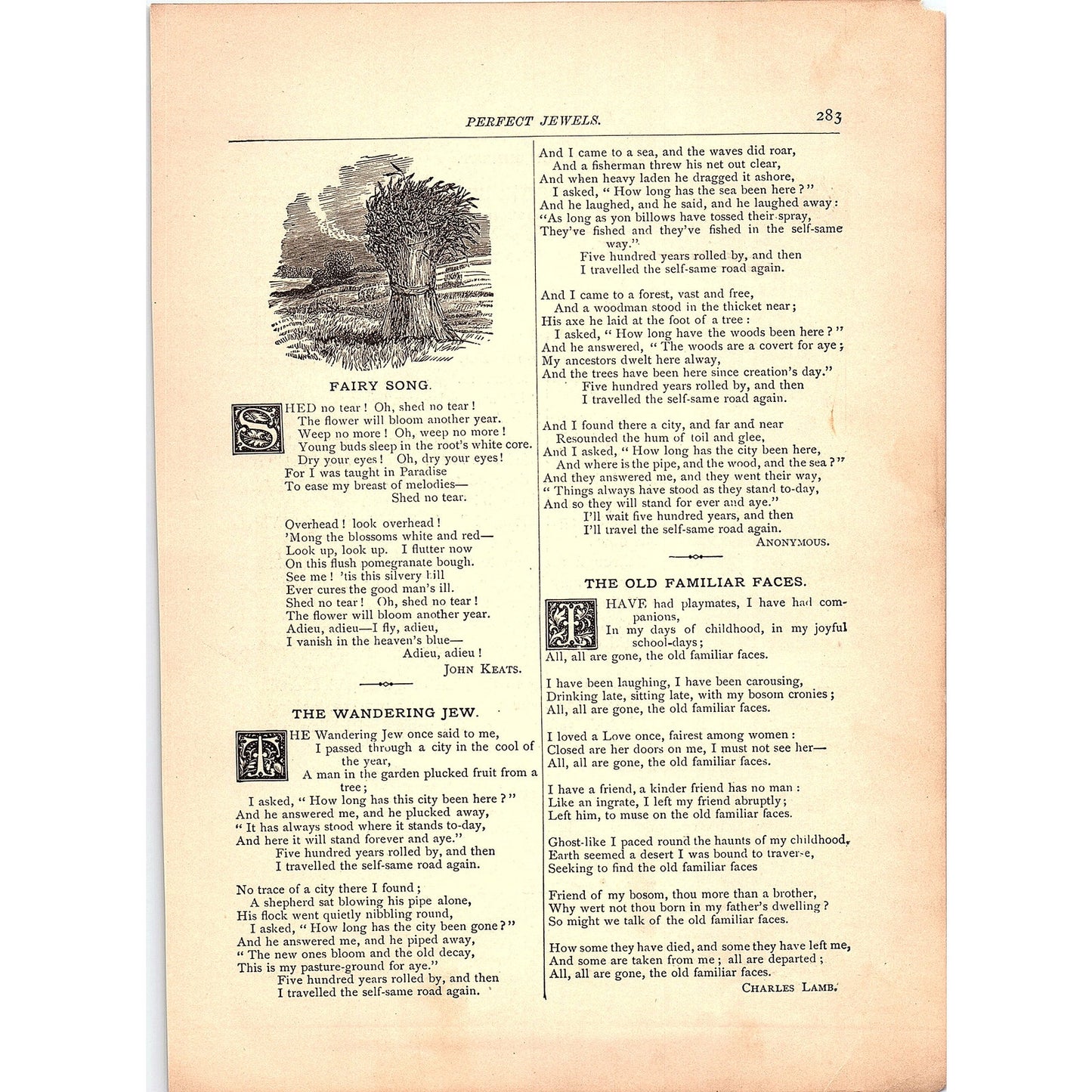 A Golden Sunset - G.W. Cable 4 Pages 1884 Poem TA5-CJ-6