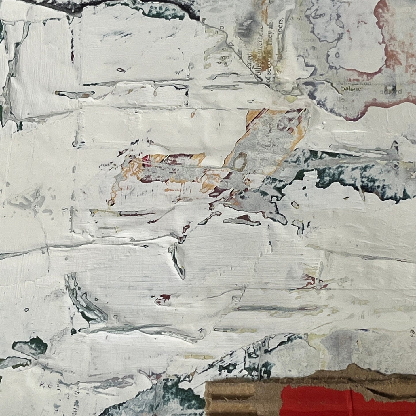 Original Mixed Media Modern Art Collage Painting 11x14 "Duty"