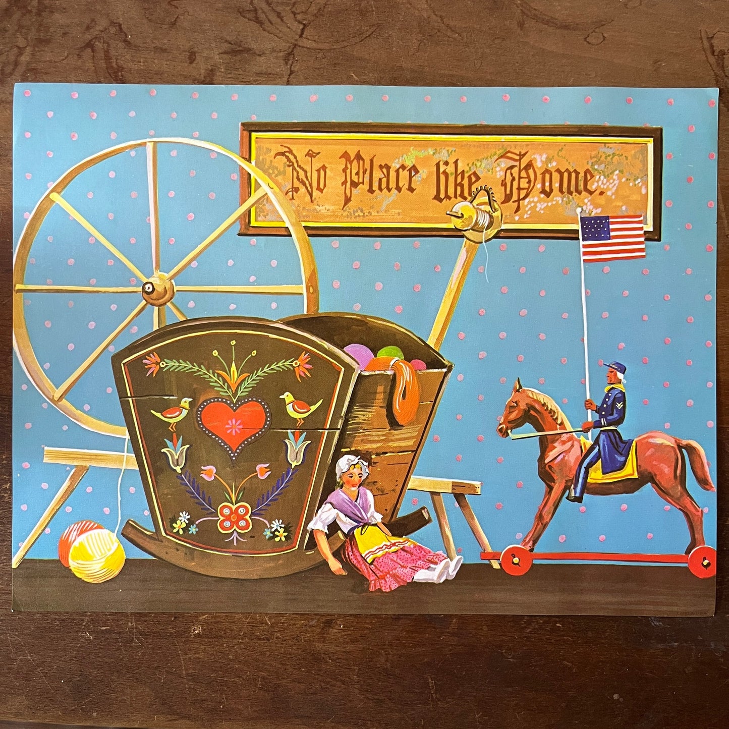 Retro Kitsch George Cherepov No Place Like Home 9x12 1972 Lithograph V14-1