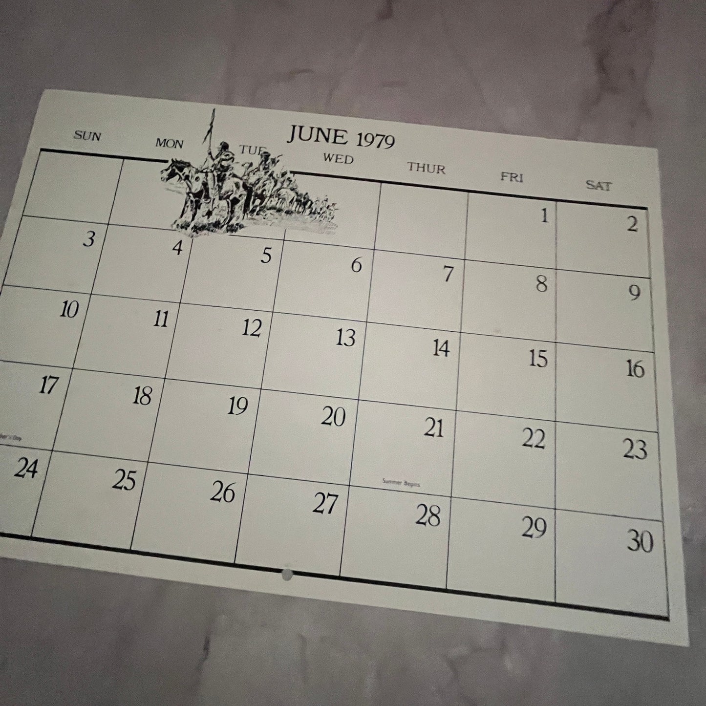 1979 Trapper's Last Stand Western 7.5x11" Art Print V23