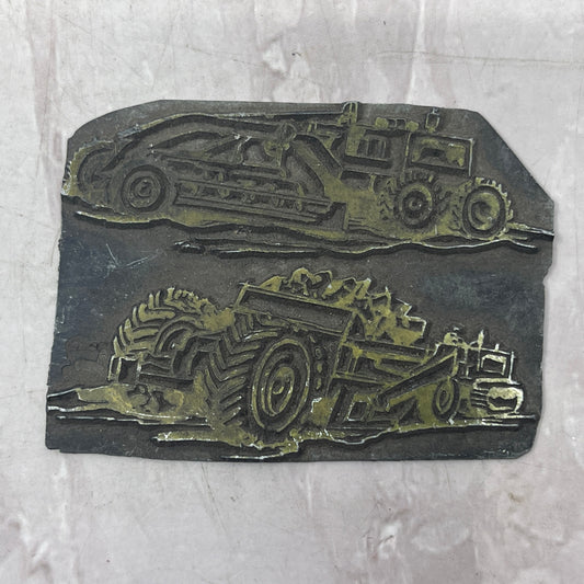 Retro Tractors Farm Equipment Vintage Letterpress Printers Block Plate SF5-S