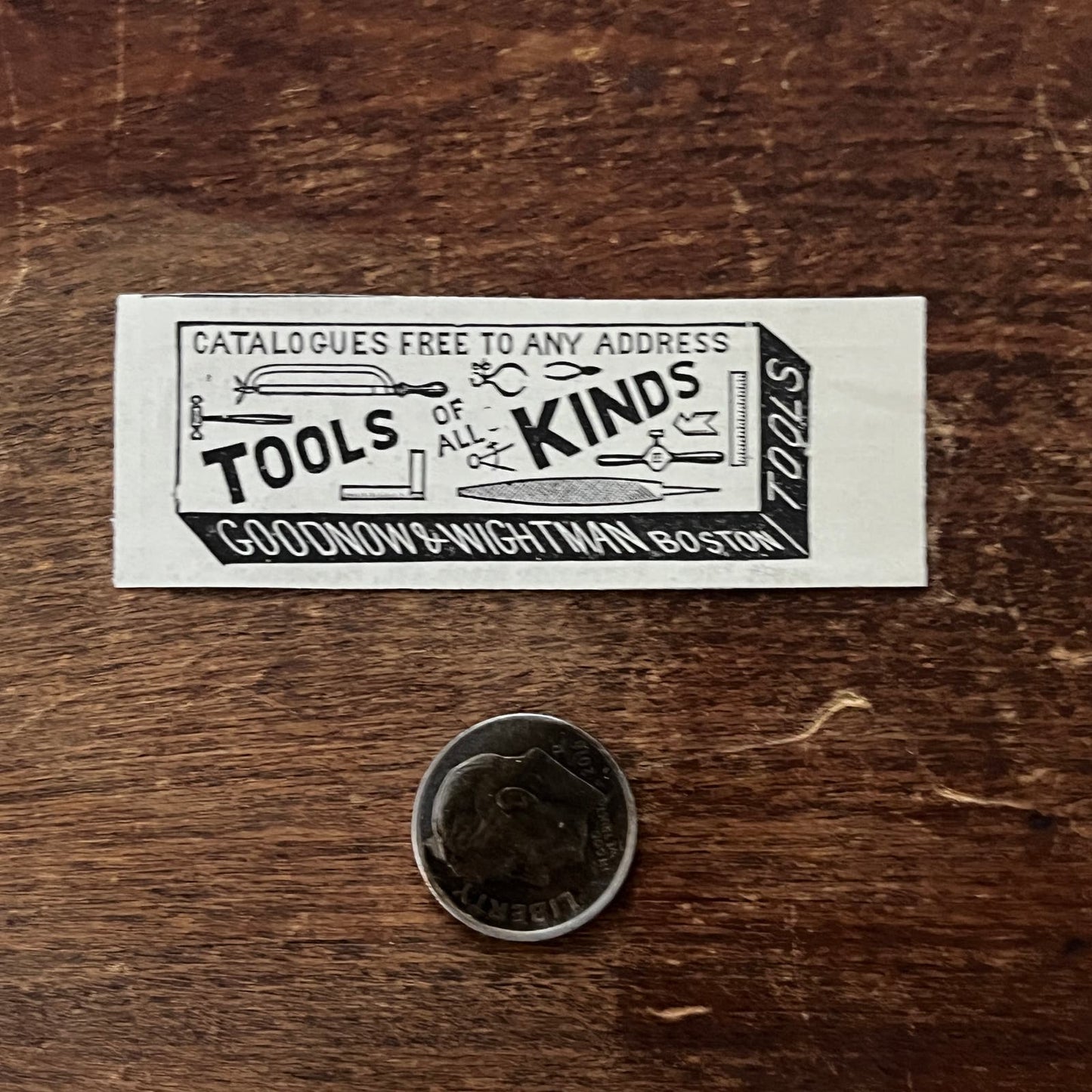 Tools - Goodnow & Wightman Boston MA Original Advertisement AD8-P29