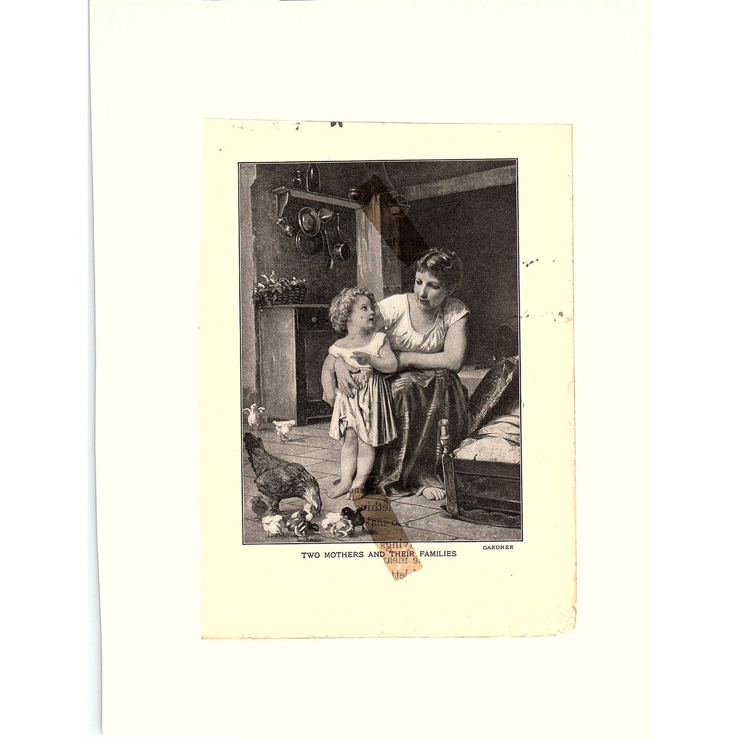 Two Mothers and Their Families - Gardner Vintage Print 4x6 V12