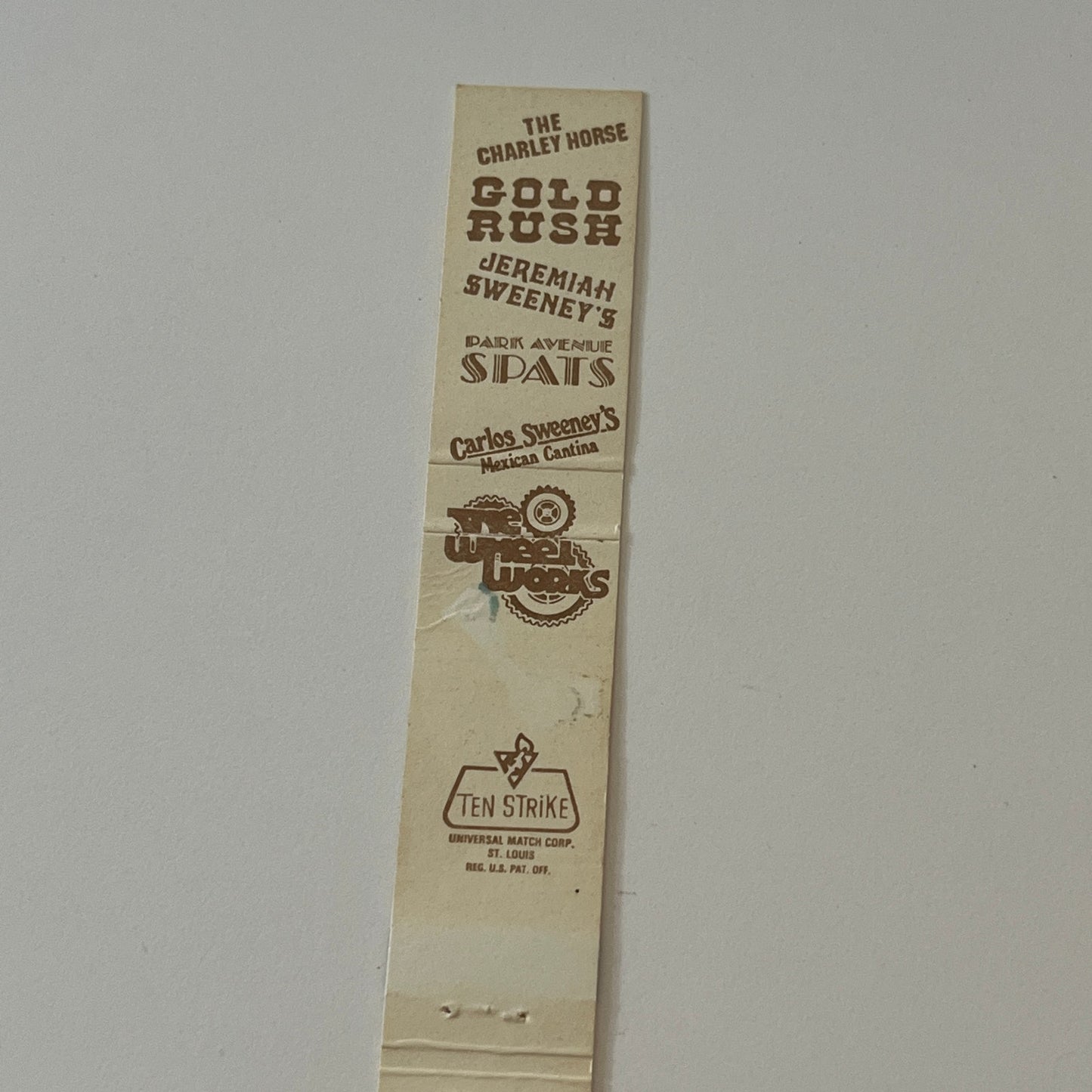 Maxwell Sweeney's Restaurant Calumet City IL Vintage Matchbook TB6-MB2-9