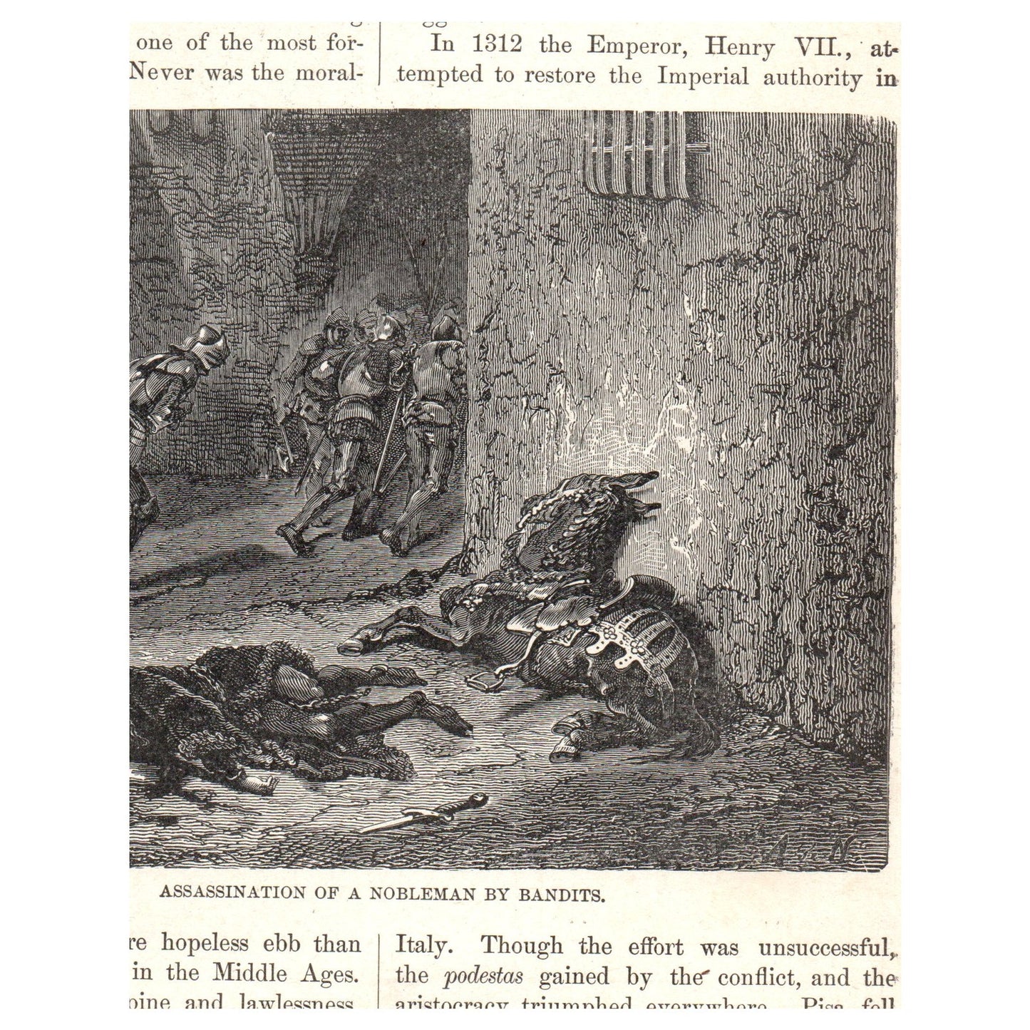 Cesare Borgia 1911 Engraving Print AF5-9