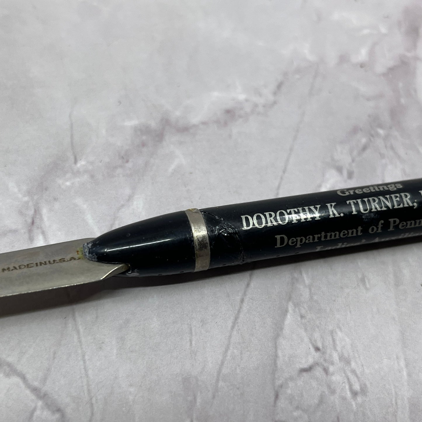 1960 Dorothy K Turner President PA Ladies Auxiliary VFW Letter Opener TC5-PP4