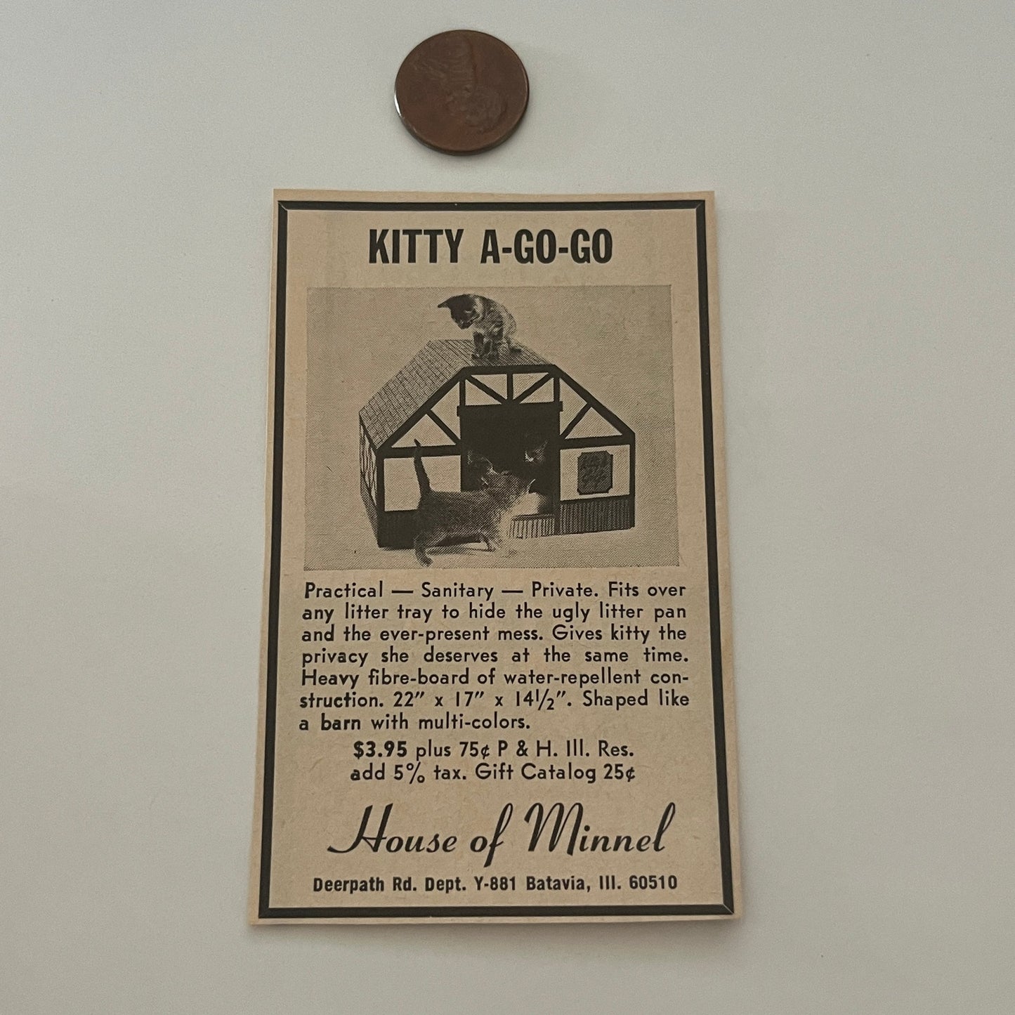 House of Minnel Kitty A-Go-Go Deerpath Rd Batavia IL 1971 Magazine Ad SAG4-M2