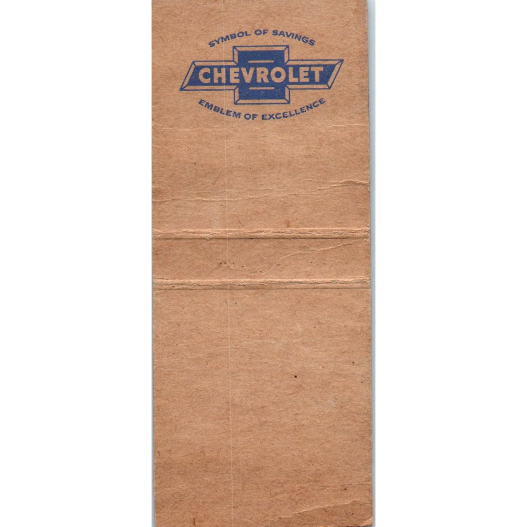 1955 Chevy Hamilton Chevrolet-Buick Chippewa Falls WI Vintage Matchbook SD2-Y2