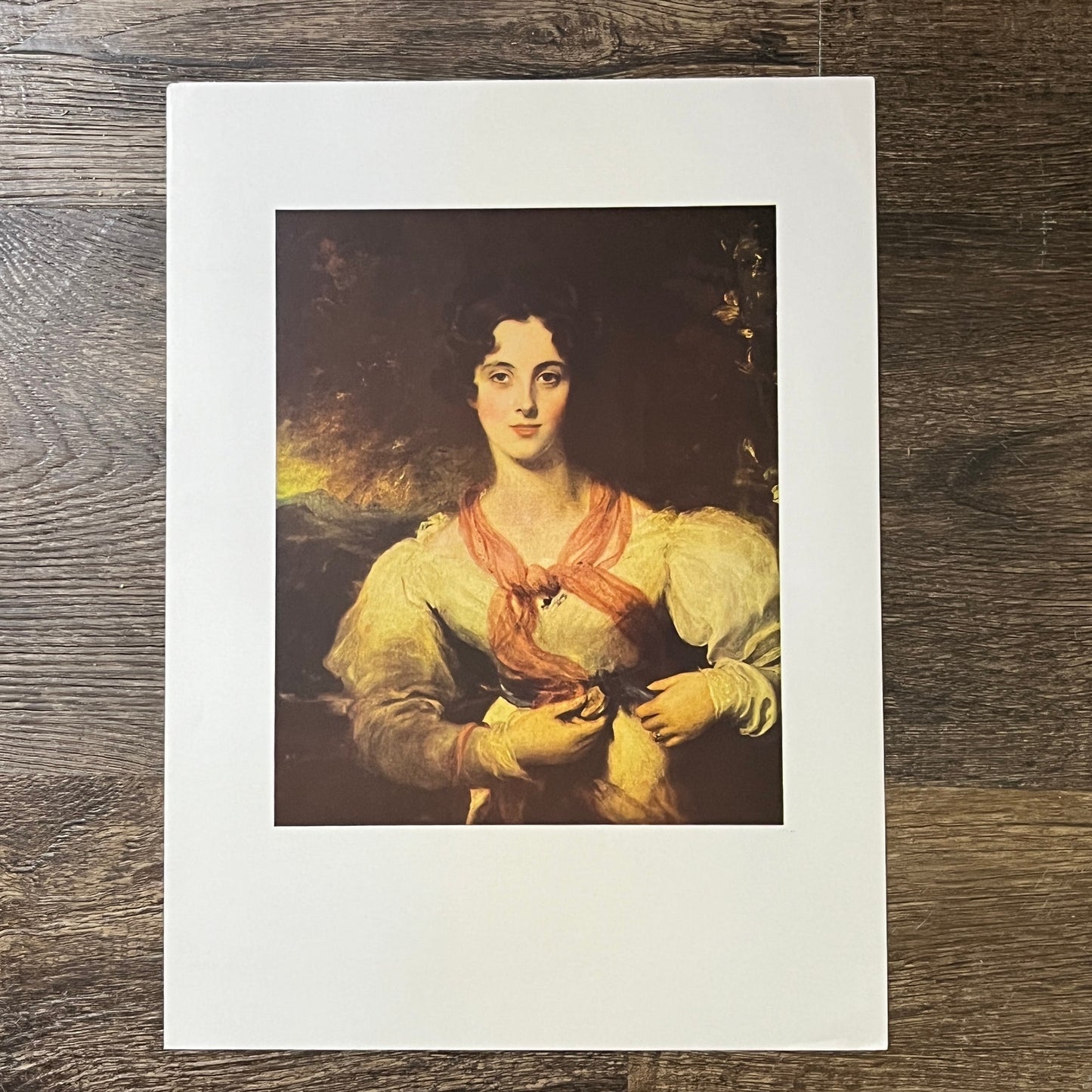 Vintage Sir Thomas Lawrence Portrait of Harriott West Art Print 9x12 V4