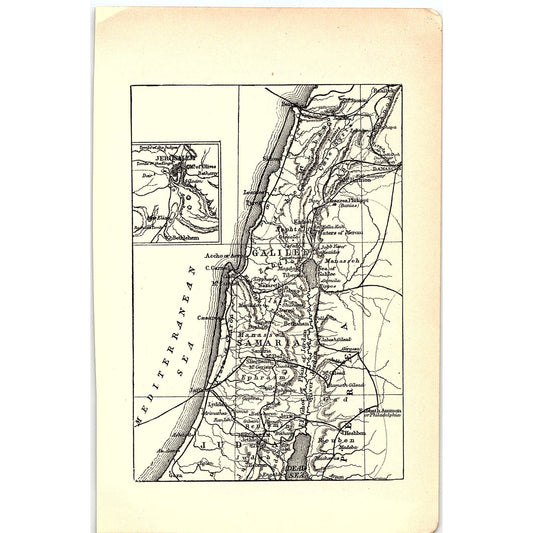 Galilee / Samaria / Judea 1905 Map SAG4-6