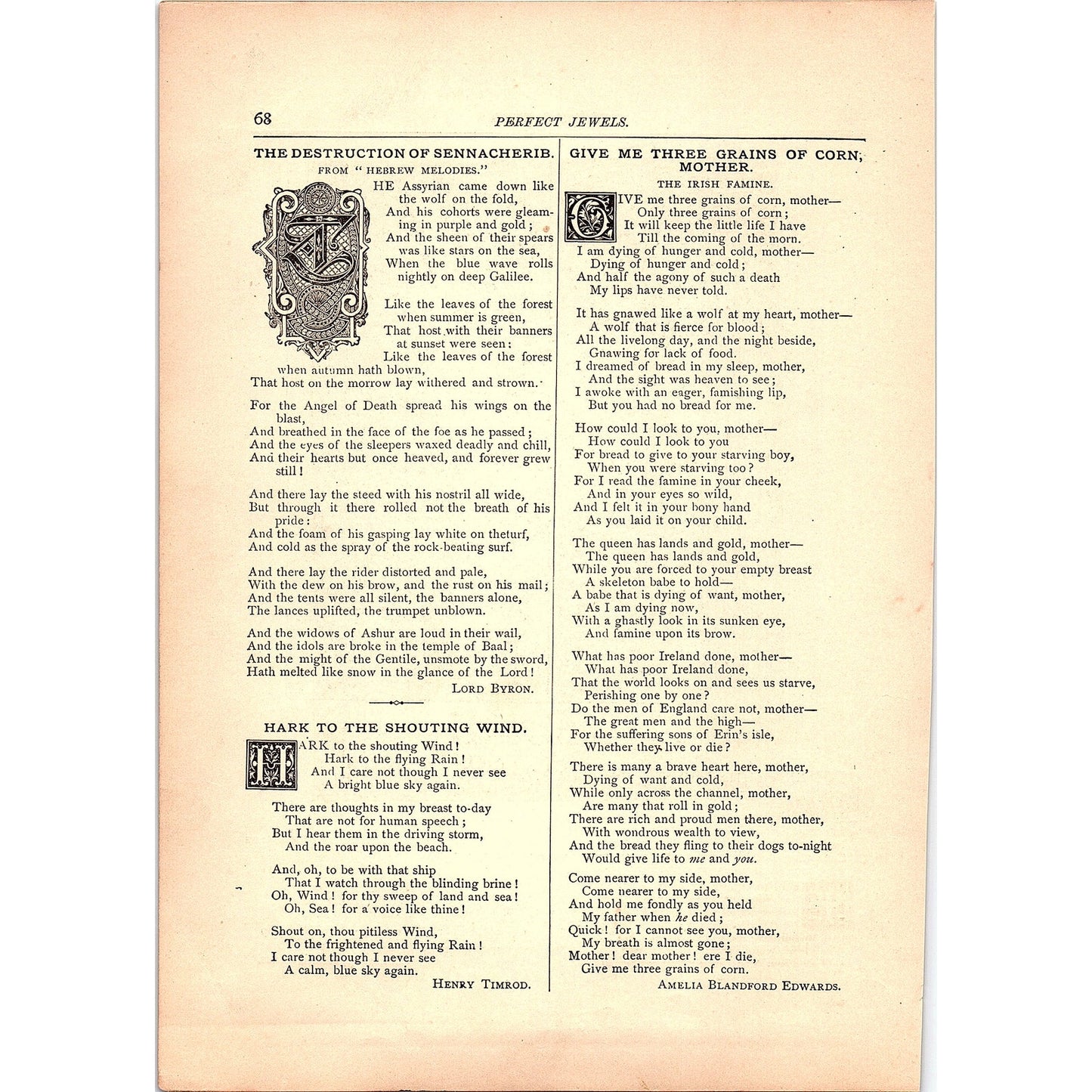 Mother and Child - Gilmore Simms, Destruction of Sennacherib 1884 Poem TA5-CJ-3