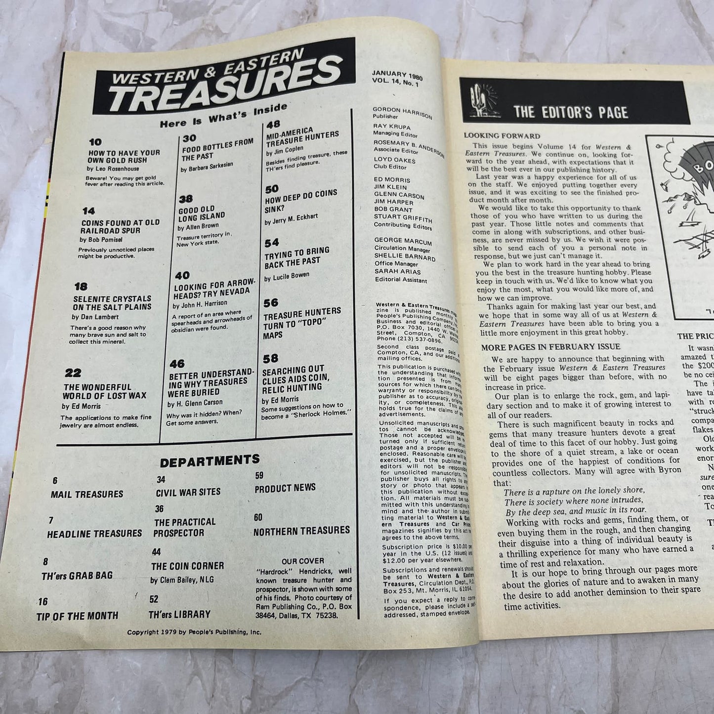 1980 Jan - Western & Eastern Treasures Magazine - Treasure Hunting Gold M13