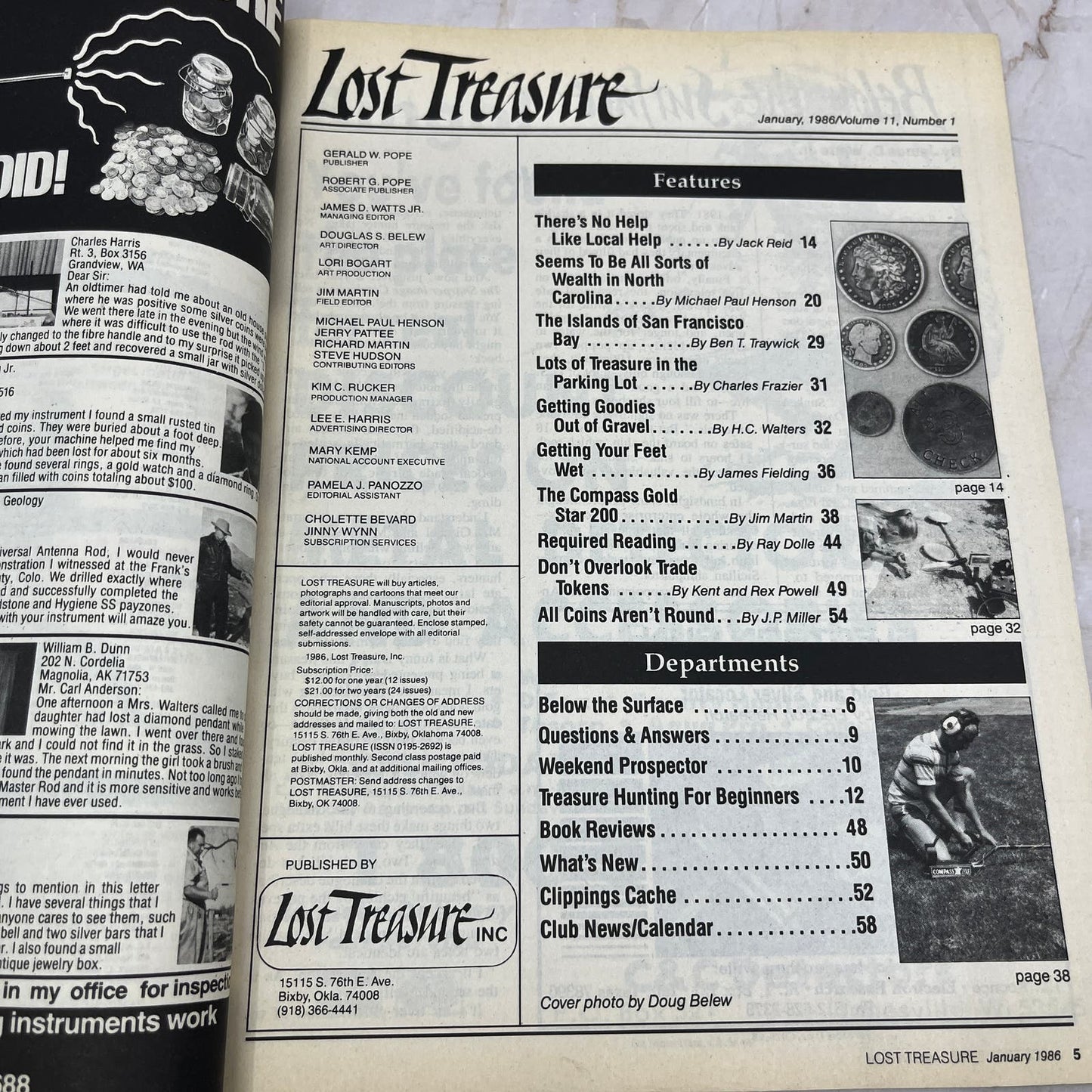 1986 Jan - Lost Treasure Magazine - Treasure Hunting Gold Prospecting M15