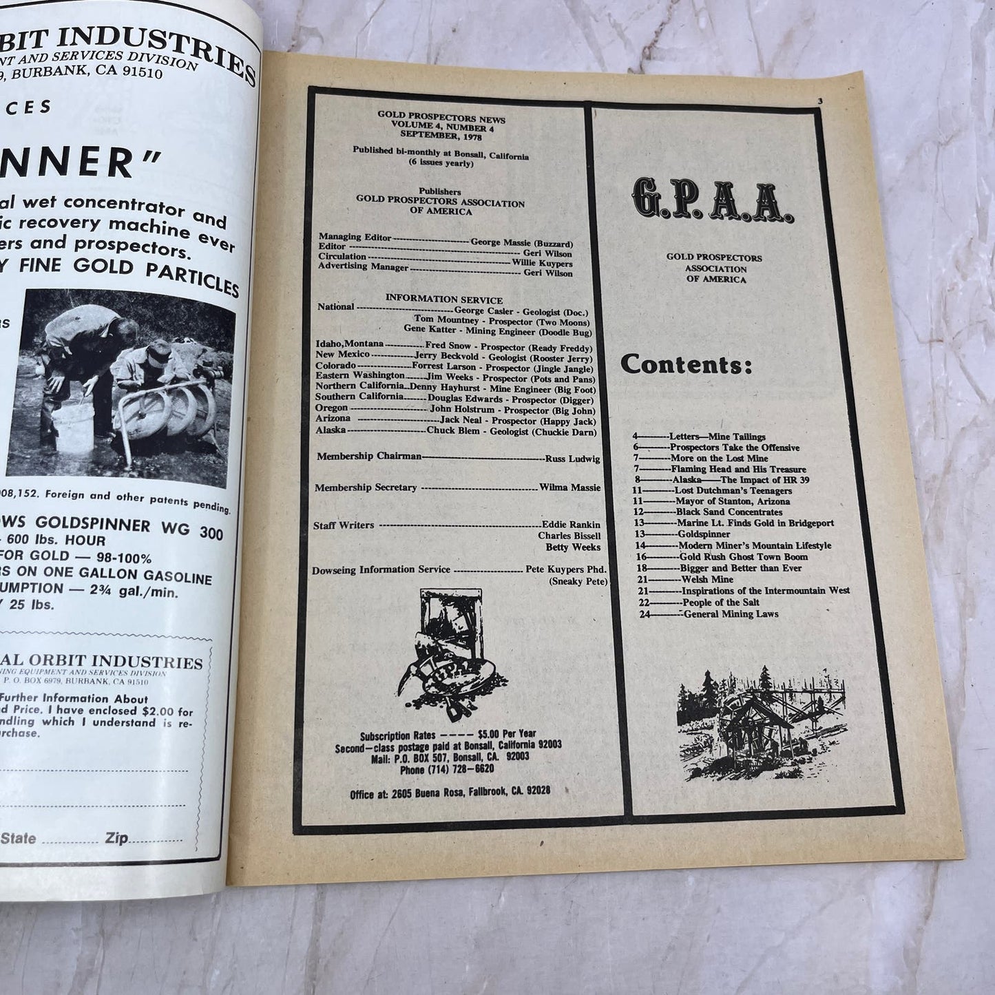 1978 Sept - Gold Prospecting News Magazine - Treasure Hunting Prospecting M11