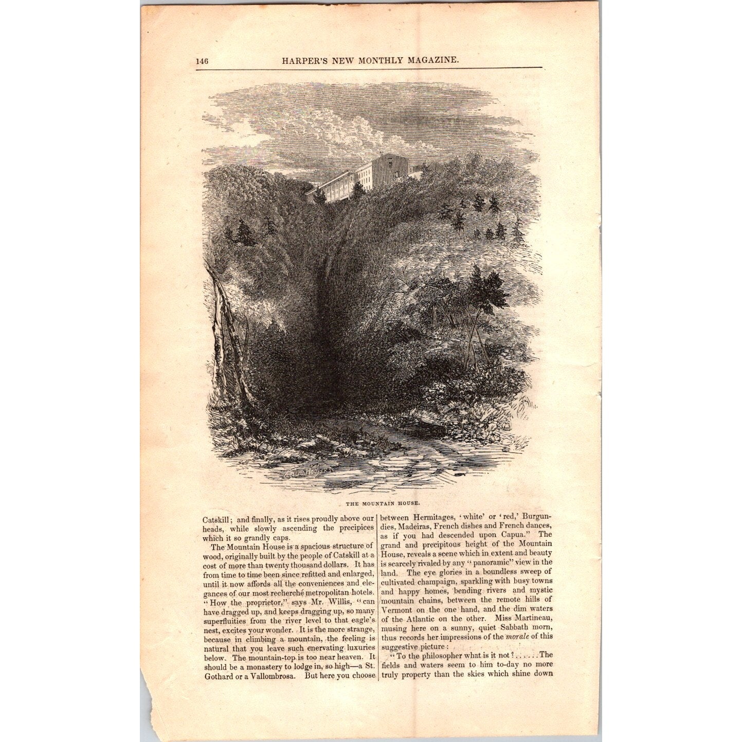 The Catskills by T. Addison Richards - 7 Pages 1854 Article I19