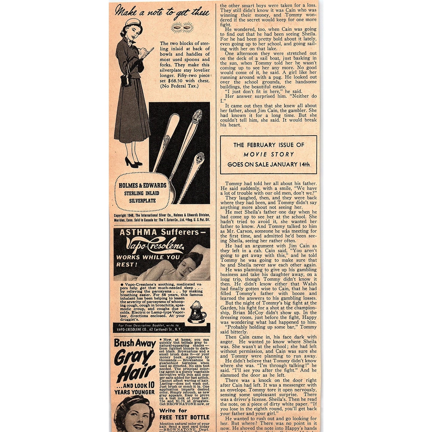Vitone Jergens Face Cream 1948 Ad AF8-1