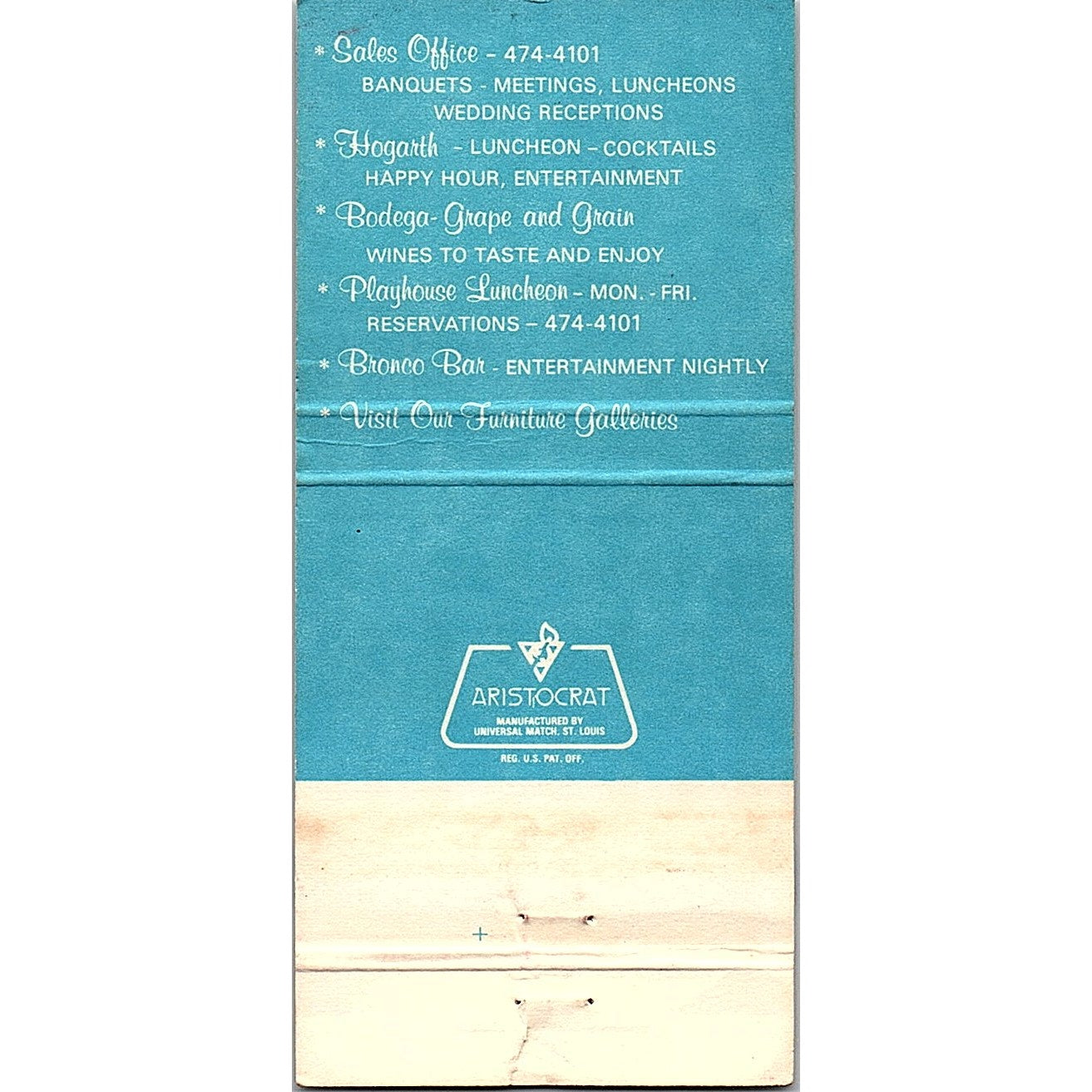 Chanhassen Dinner Theatres Minnesota Vintage Matchbook TB6-MB2-7