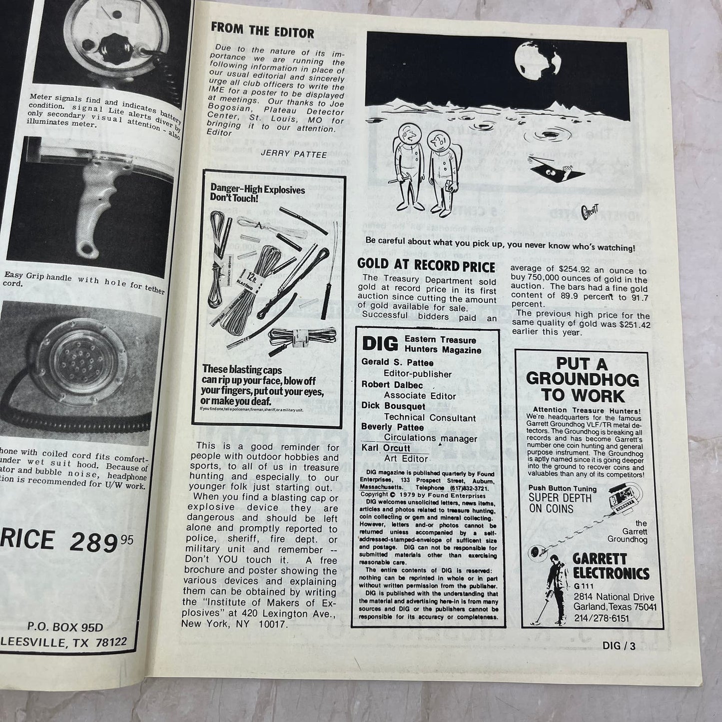 1979 Summer - DIG Eastern Treasure Hunters Magazine - Coins Bottles Gems M18