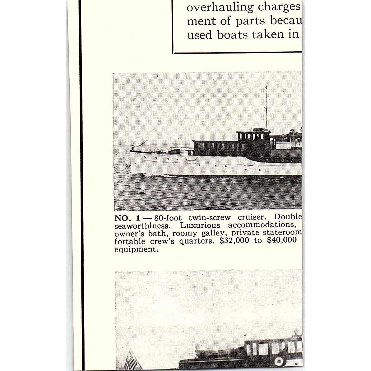 Reconditioned and New Yacht Bargains Bruns, Kimball & Co NY 1932 Ad AG2-M18