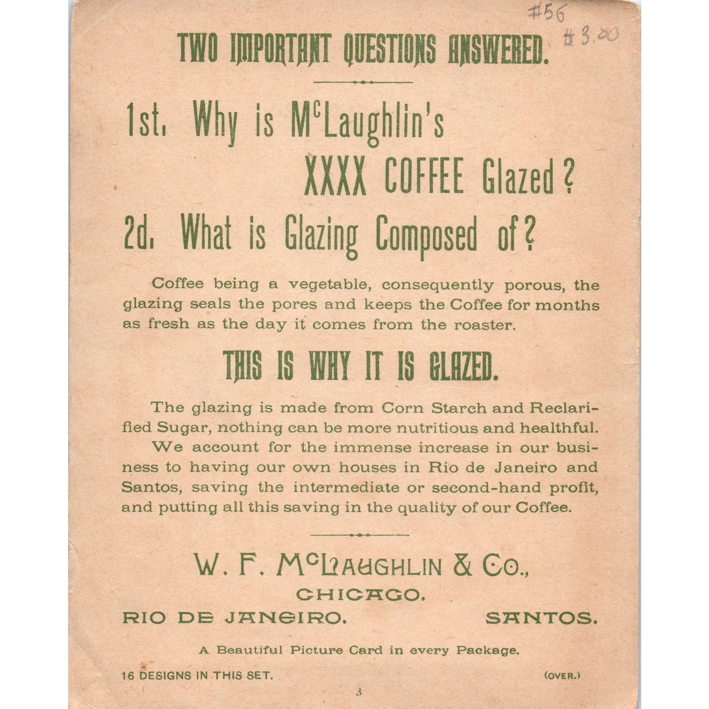 1880s A Malay Family McLaughlin's Coffee Large Victorian Trade Card AE9-LT