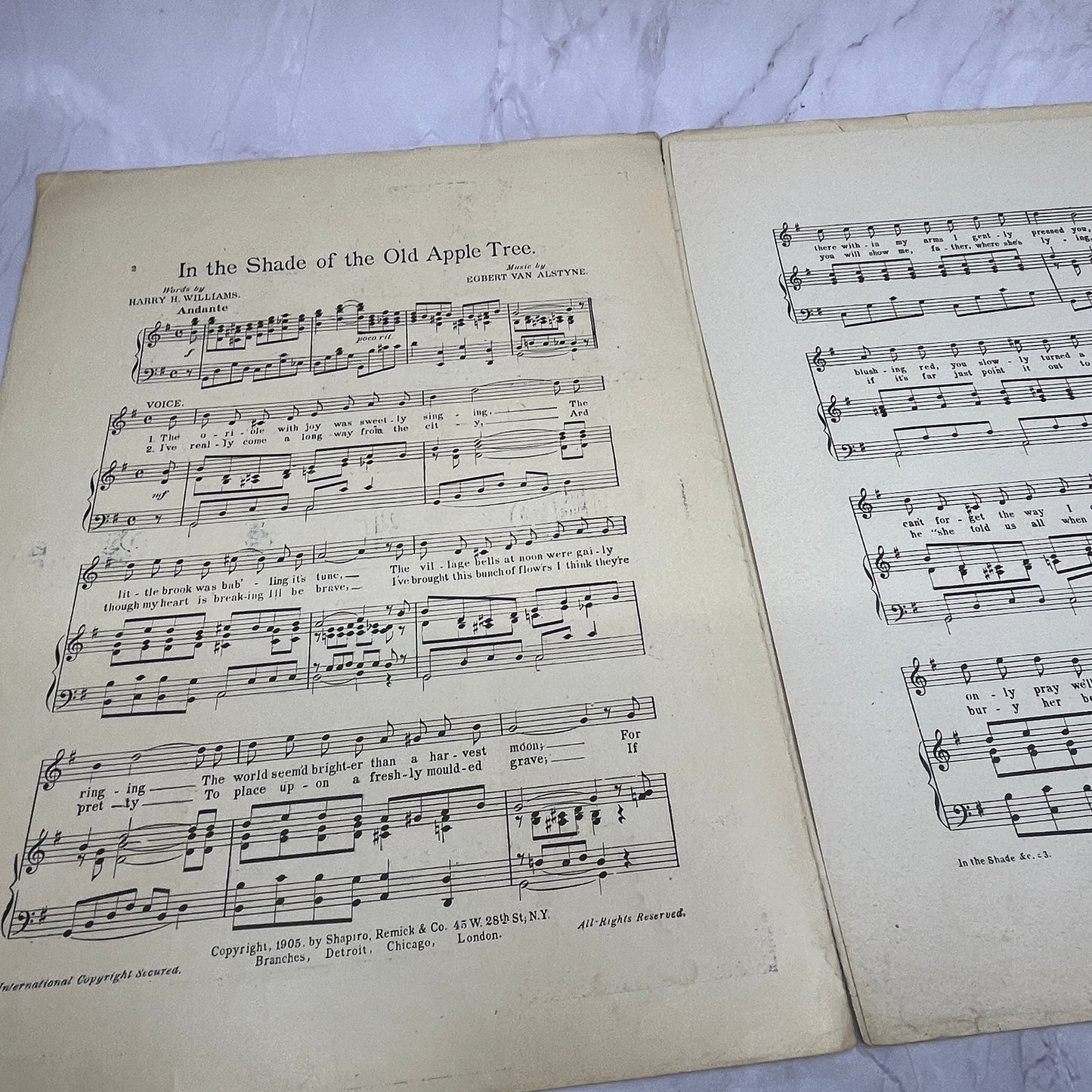 In the Shade of the Old Apple Tree Louise Dresser 1905 Sheet Music V16