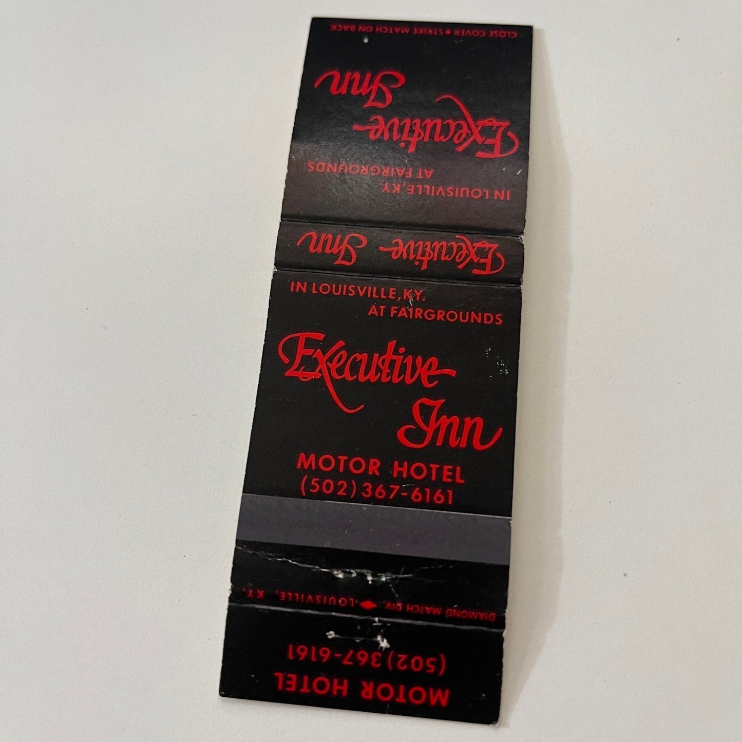 Executive Inn Motor Hotel Louisville KY Vintage Matchbook Cover TB6-MB2-1