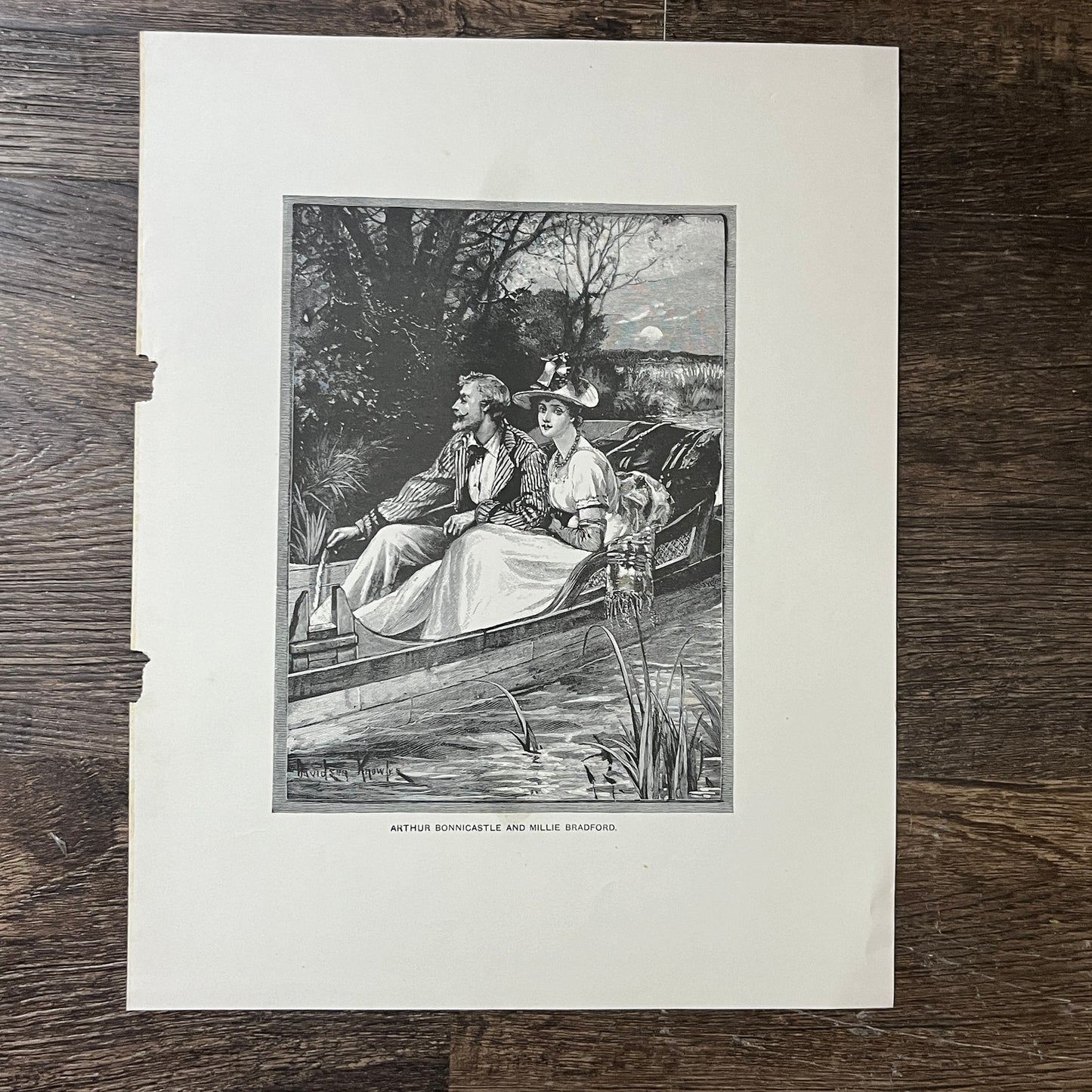 Arthur Bonnicastle and Millie Bradford Davidson Knowles Engraving Print 9x12 V8
