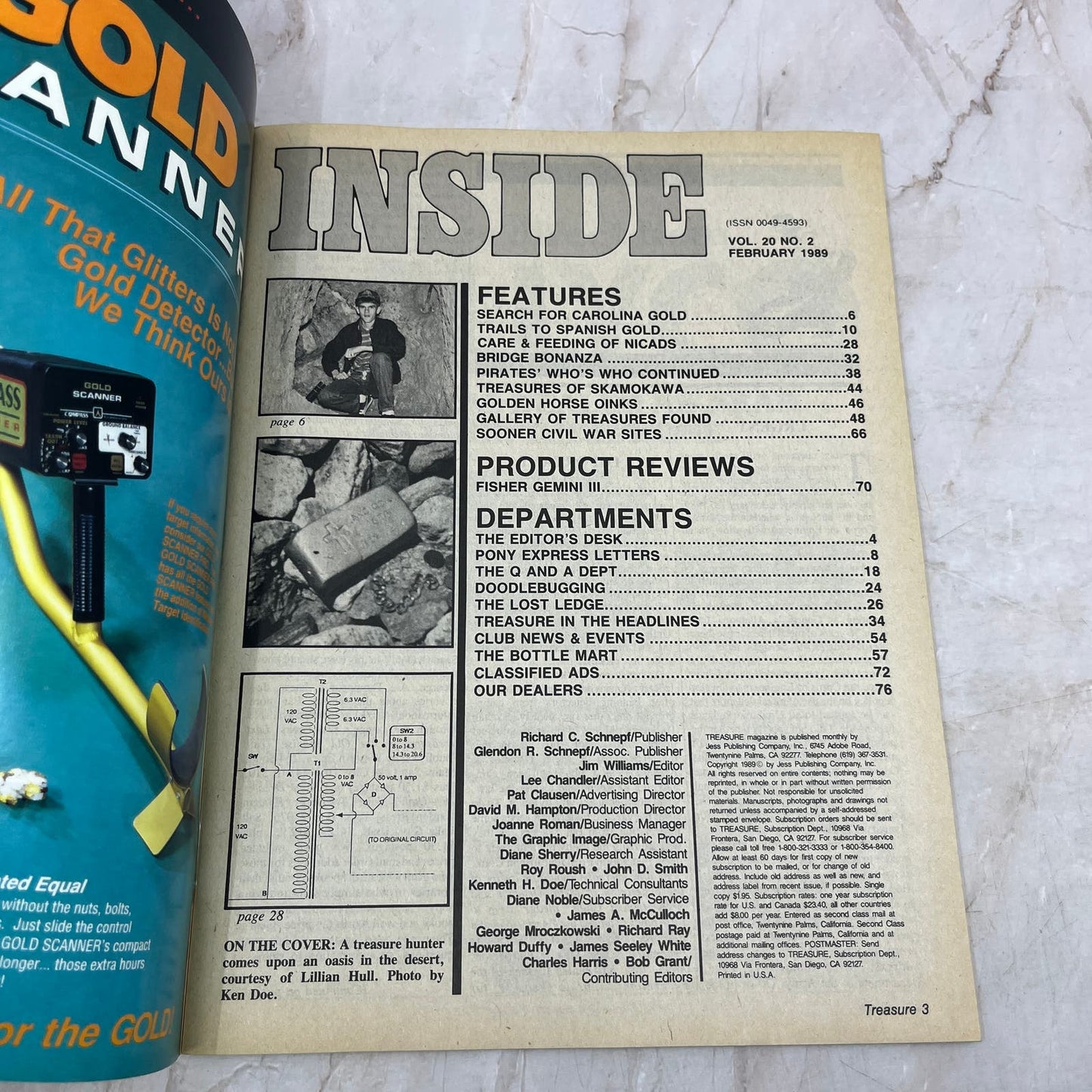 1989 Feb - Treasure Magazine - Treasure Hunting Prospecting Metal Detector M16