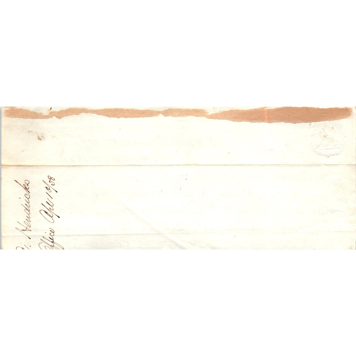 1858 Handwritten Letter General Land Office Regarding Eleazer A. Peck D21