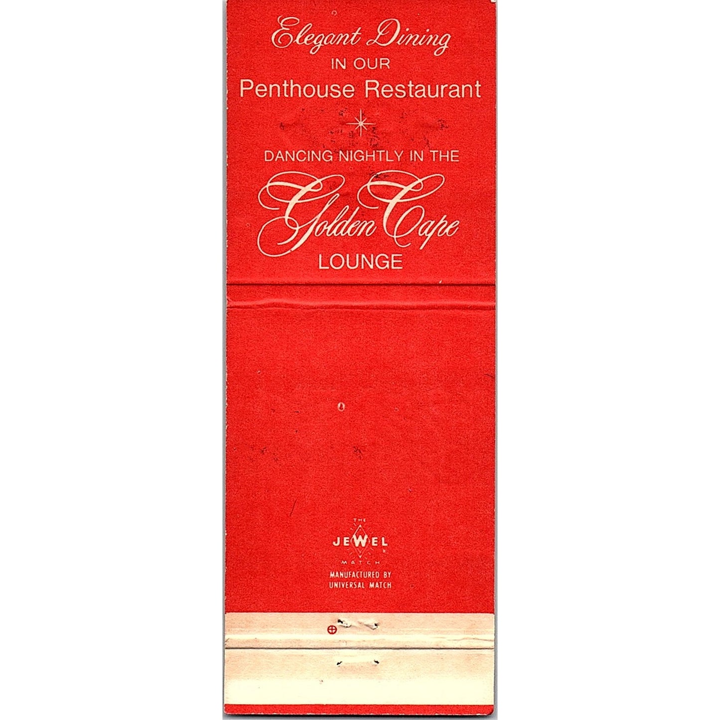 Golden Cape Lounge at the Kauai Surf Shop Vintage Matchbook TB6-MB2-7