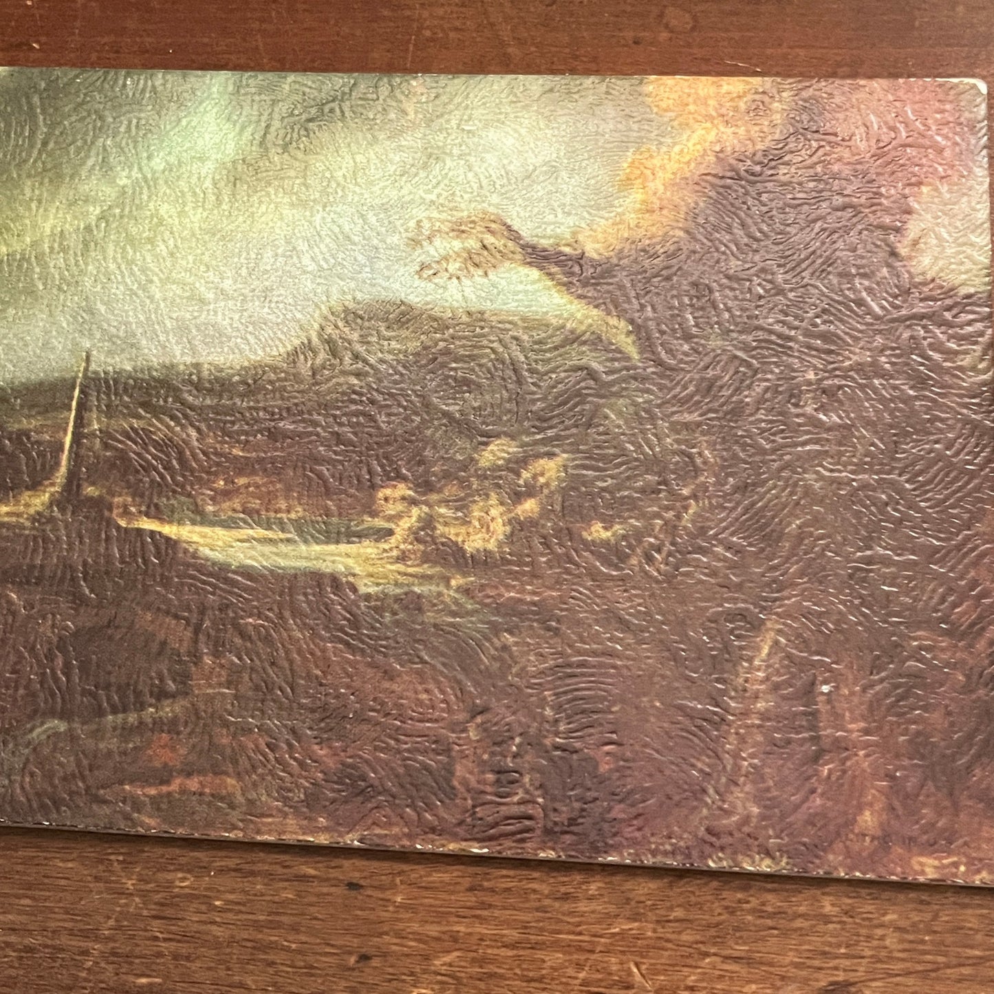 Landscape with Obelisk - Govert Flinck Vintage Print 5x7 on Masonite V19