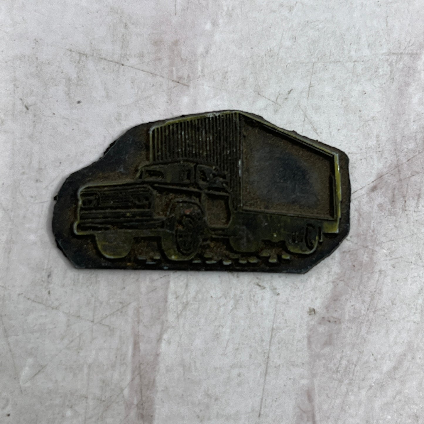 Retro Semi Truck Vintage Letterpress Printers Block Plate SF5