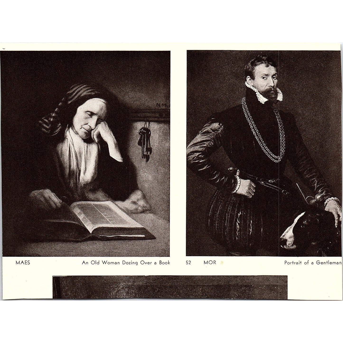 A View on a High Rode - Hobbema Lithograph Vintage Art Print 5x6.5 V5