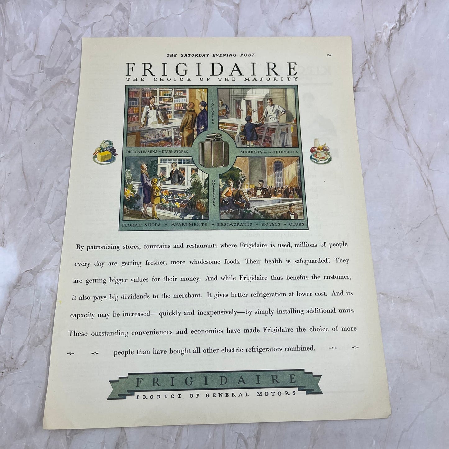 General Motors Frigidaire Electric Refrigerators 1928 Advertisement FL6-8