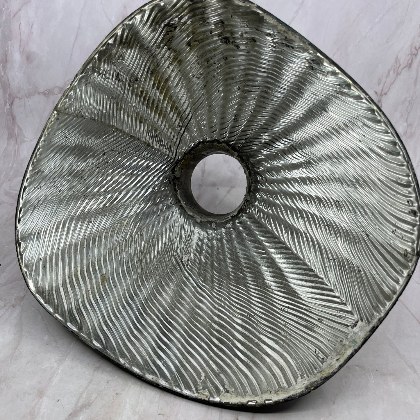 Antique X-Ray Trademark Mercury Glass Light Shade No 610 Jupiter