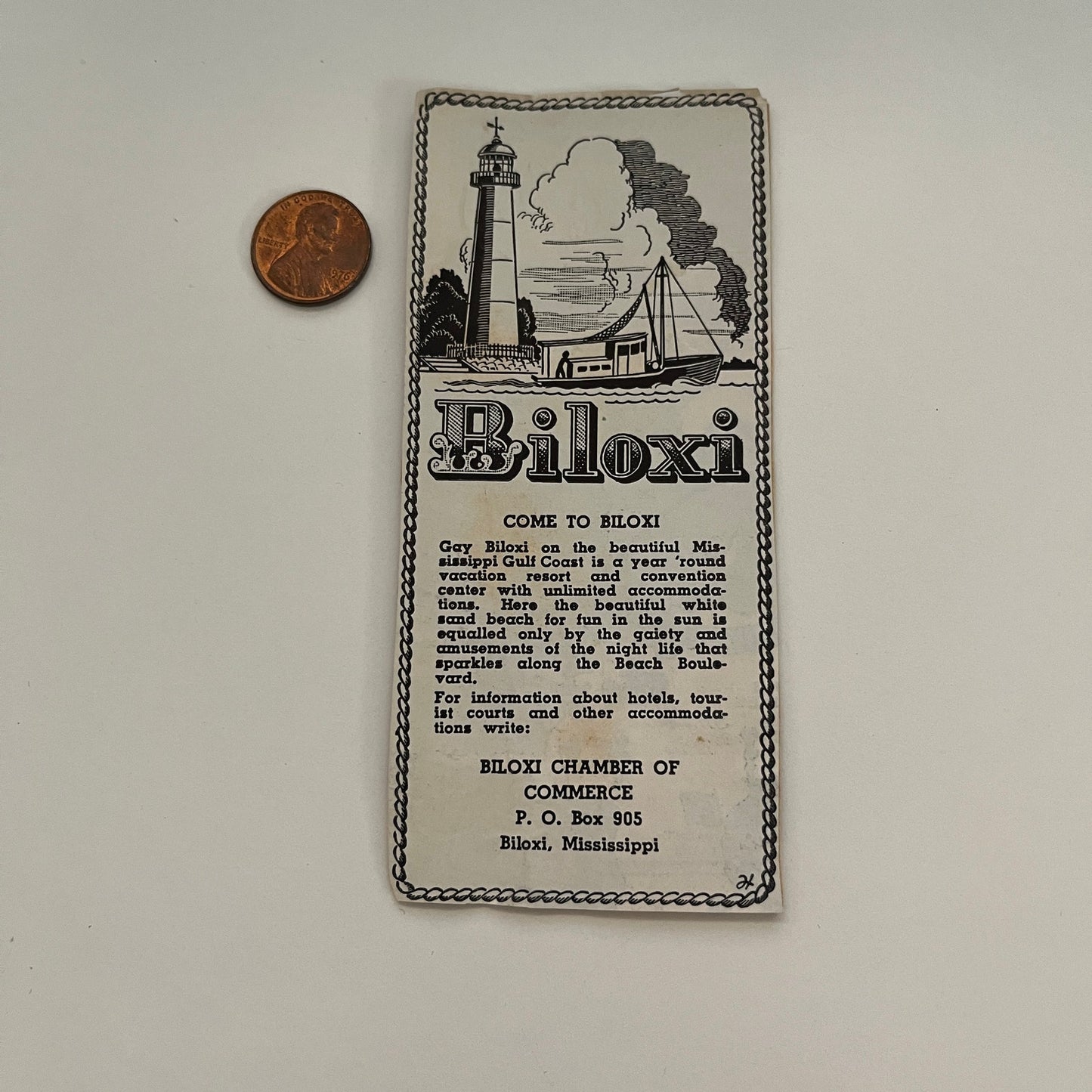 Come To Biloxi MS - Biloxi Chamber of Commerce Tourism 1953 Ad AG8-H1