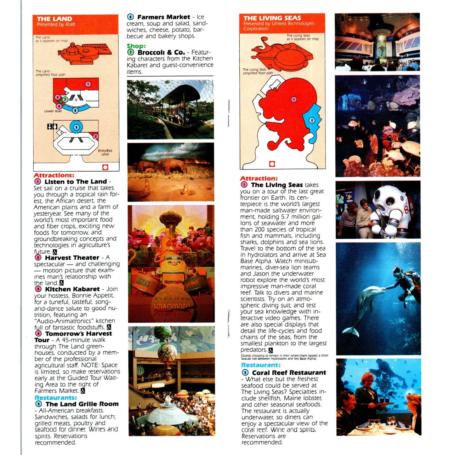 1980s Walt Disney World Epcot Center Guide Book TF4-BA