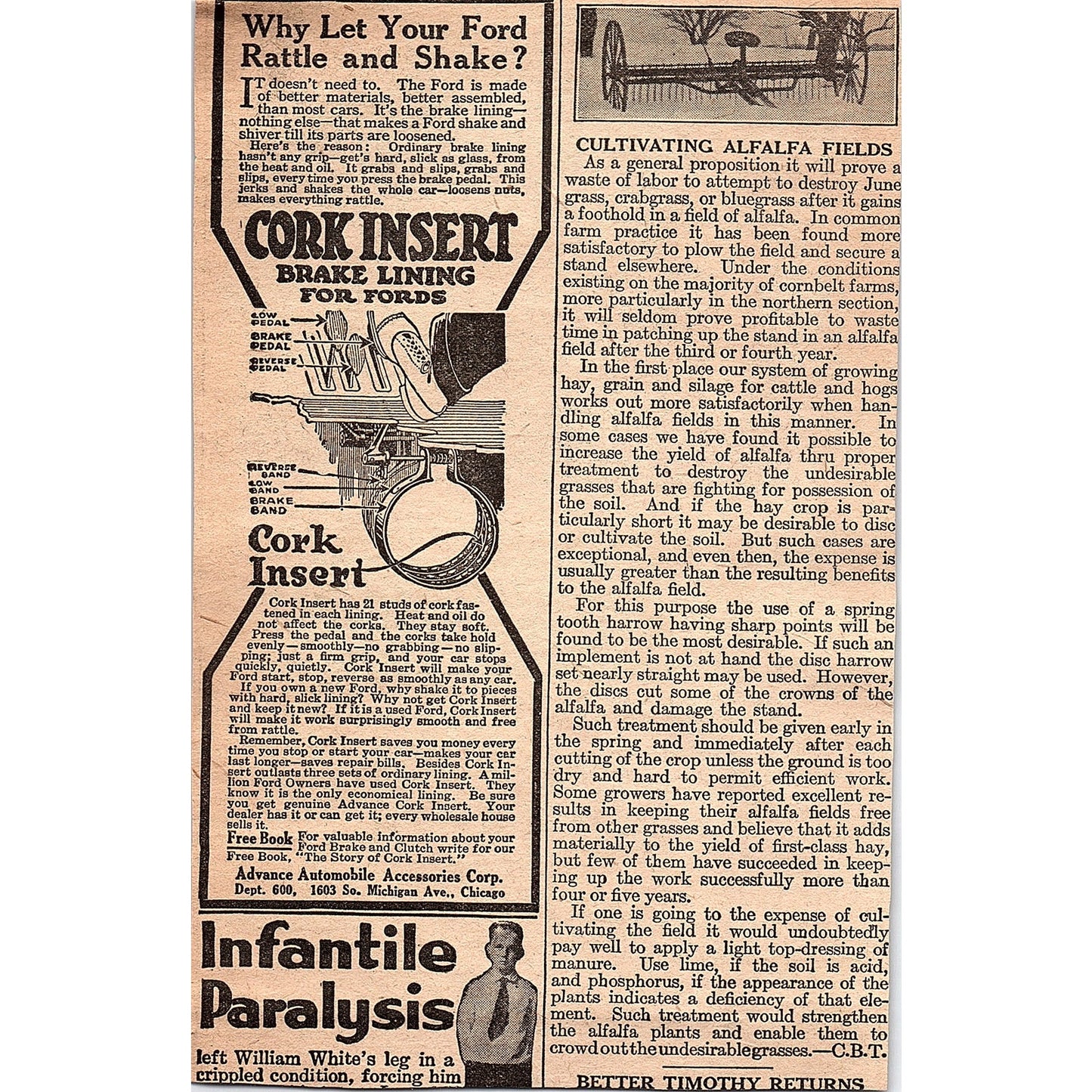 Sedan Anchor Top Coupe - The Anchor Top & Body Co Cincinnati 1920 Ad AG2-6