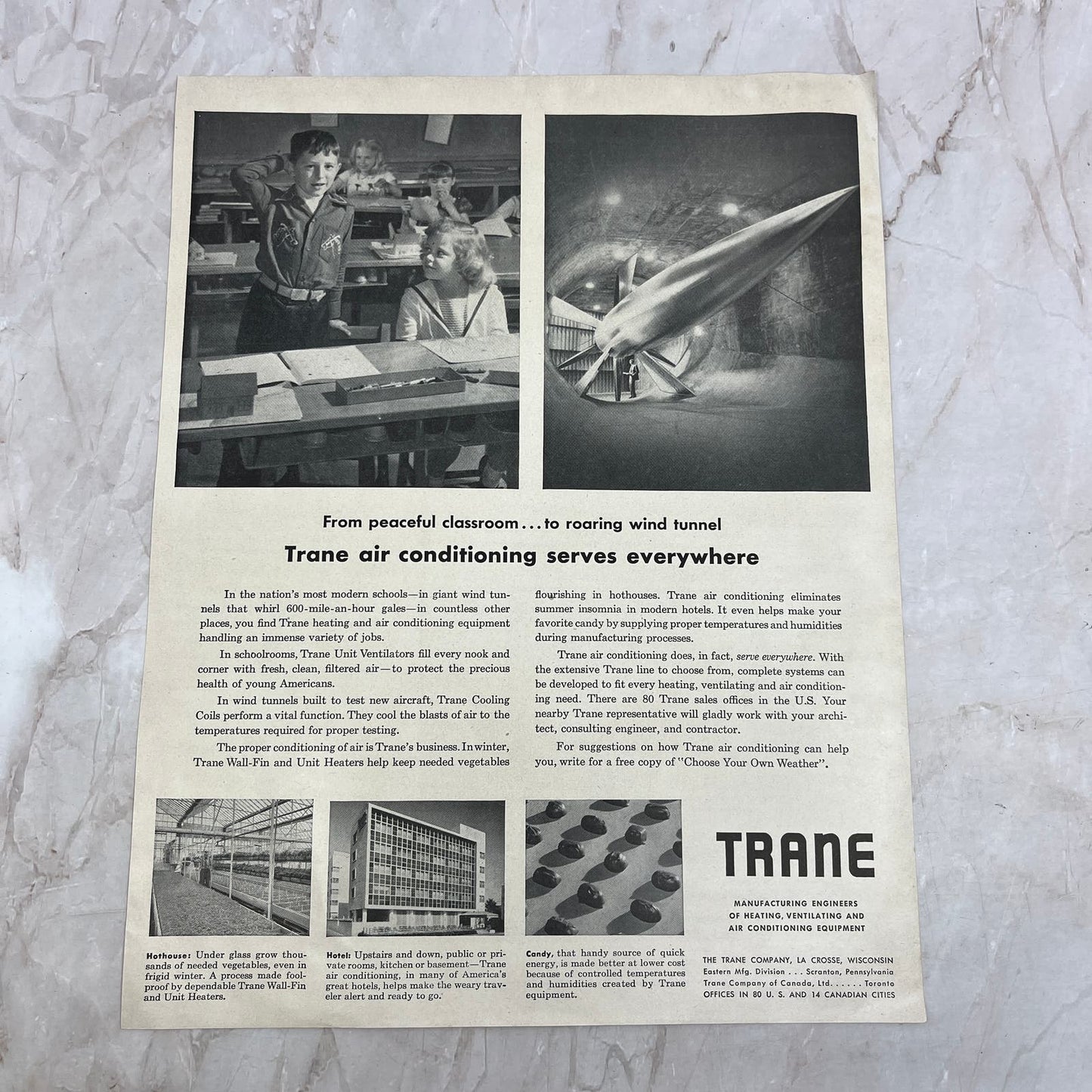 Trane Manufacturing Engineers La Crosse Wisconsin 1951 Magazine Ad FL6-10
