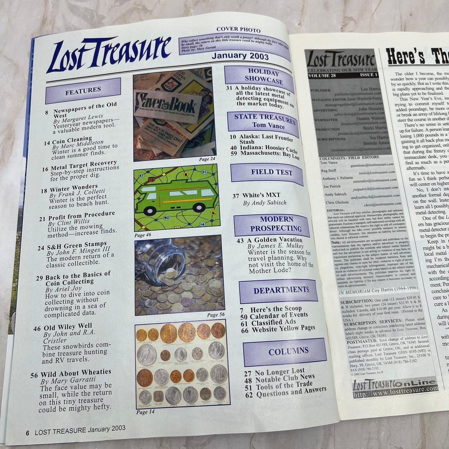2003 Jan - Lost Treasure Magazine - Treasure Hunting Gold Prospecting M14