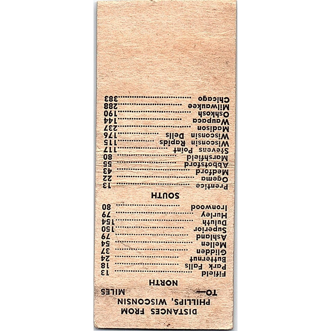 The Skyline Vern & Bea Parent Phillips WI Vintage Matchbook Cover SF3-Y2