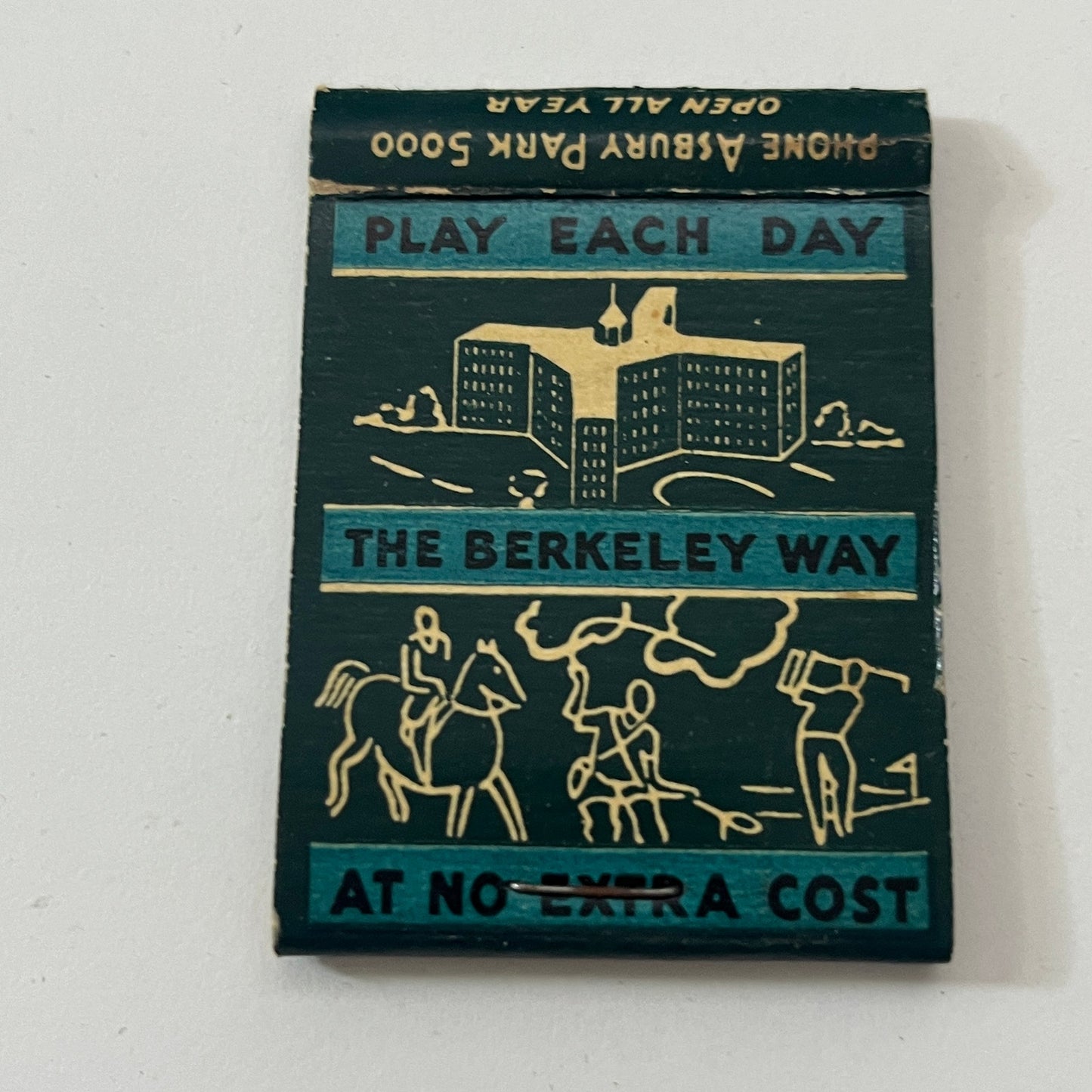 Hotel Berkeley-Carteret Asbury Park NJ Vintage Matchbook Cover TB8-MB-8