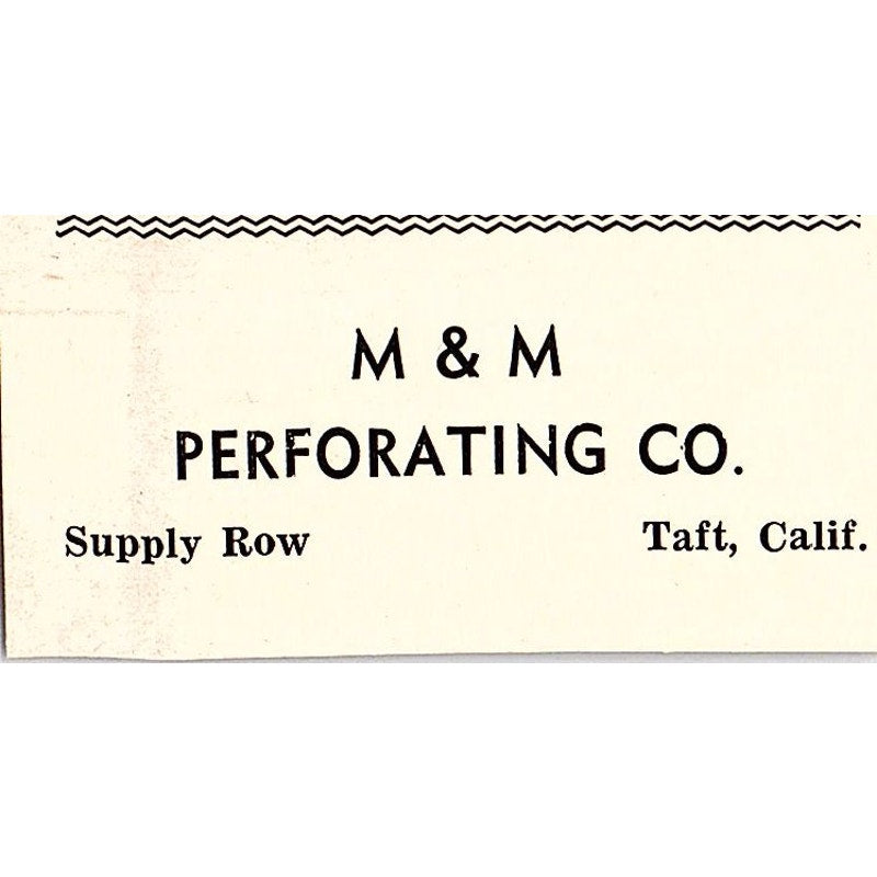 Jack's Flower Shop, M&M Perforating Co - Taft CA c1965 Ad AF8-S23
