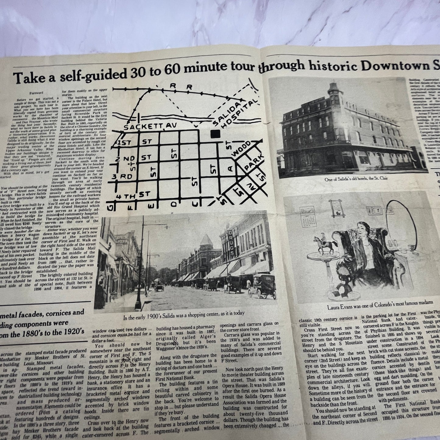 1984 Salida Colorado Downtown Walking Tour Travel Newspaper V14-5