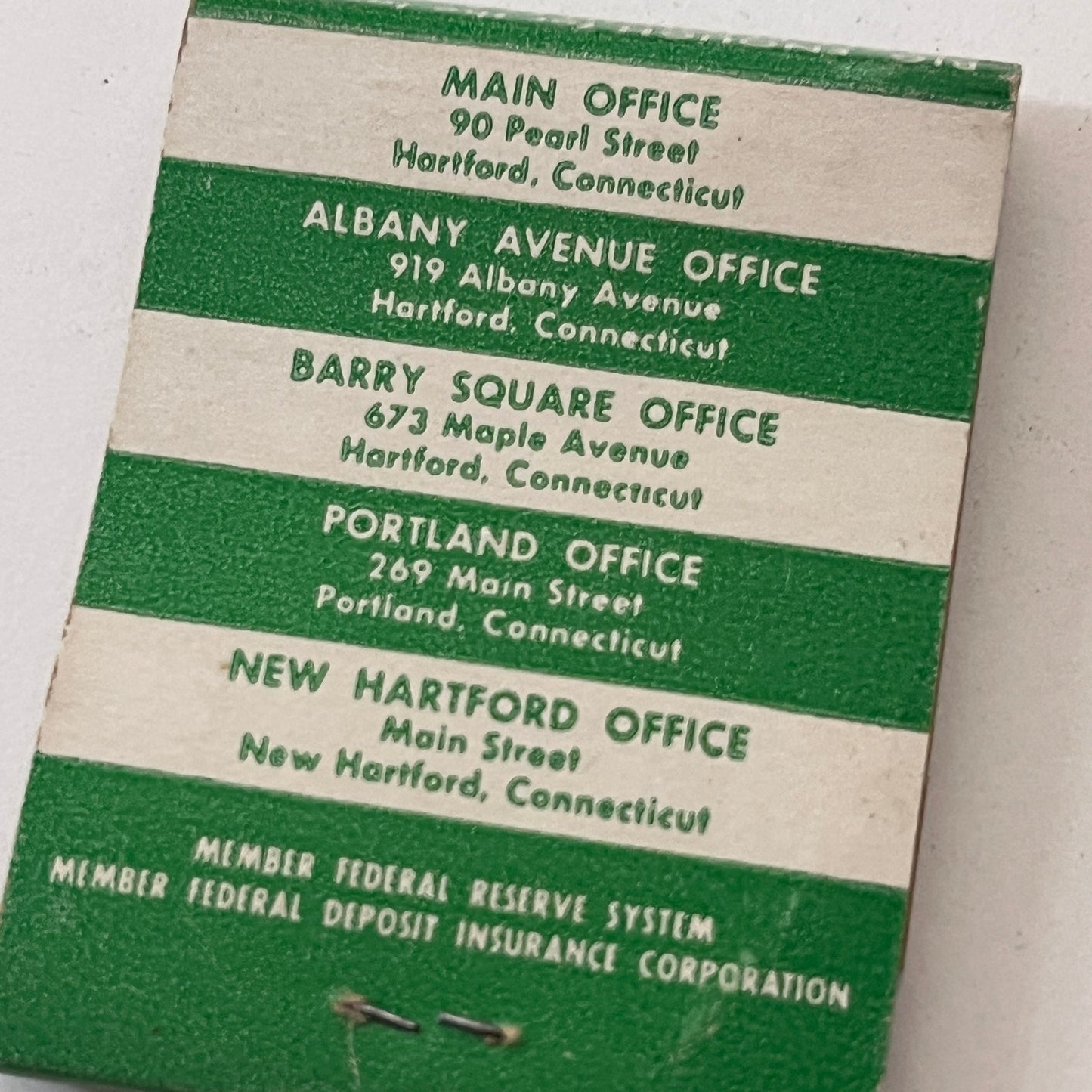 Riverside Trust Company Hartford CT Vintage Matchbook Cover TB6-MB1-5