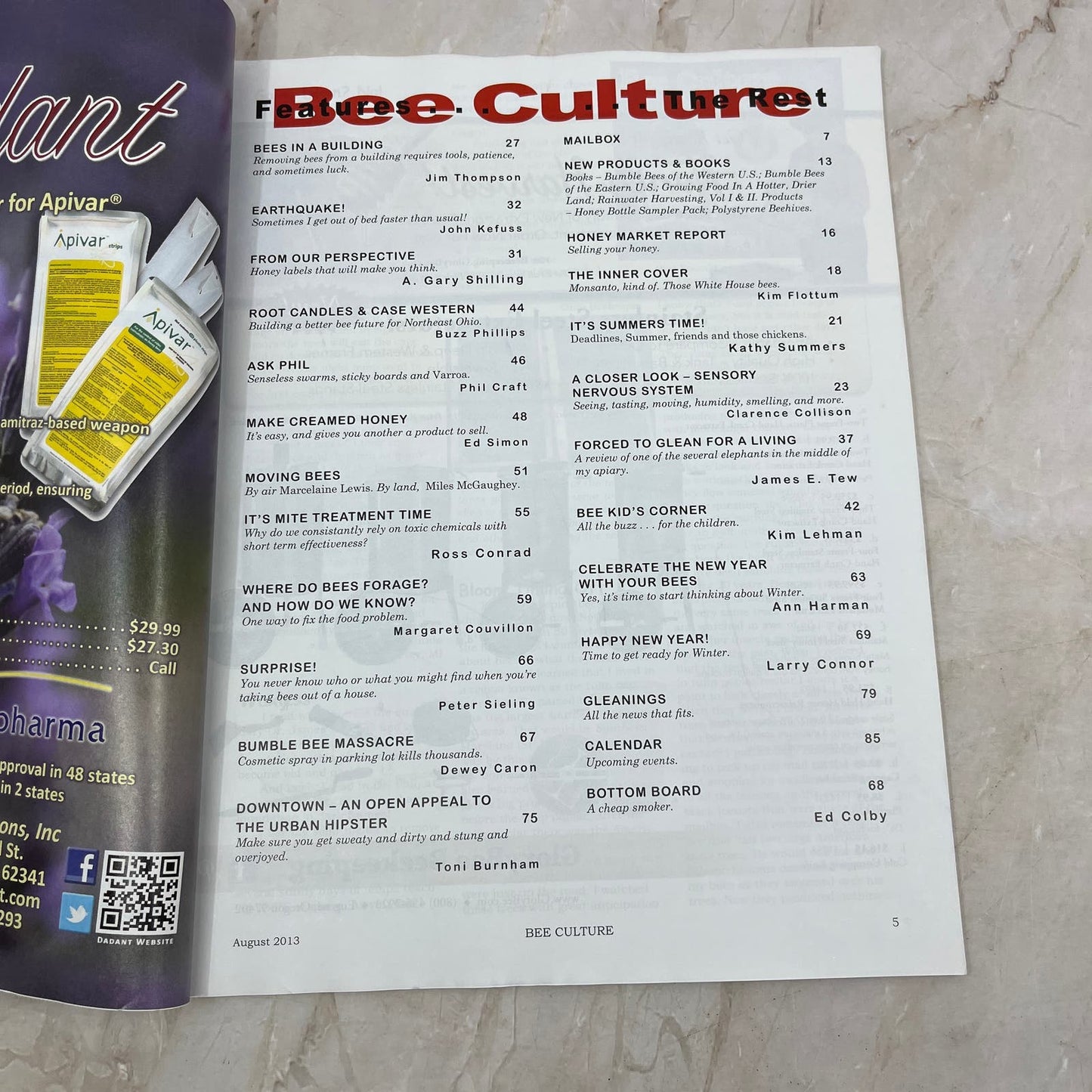 2013 August Bee Culture Magazine Bees Beekeeping Honey M8