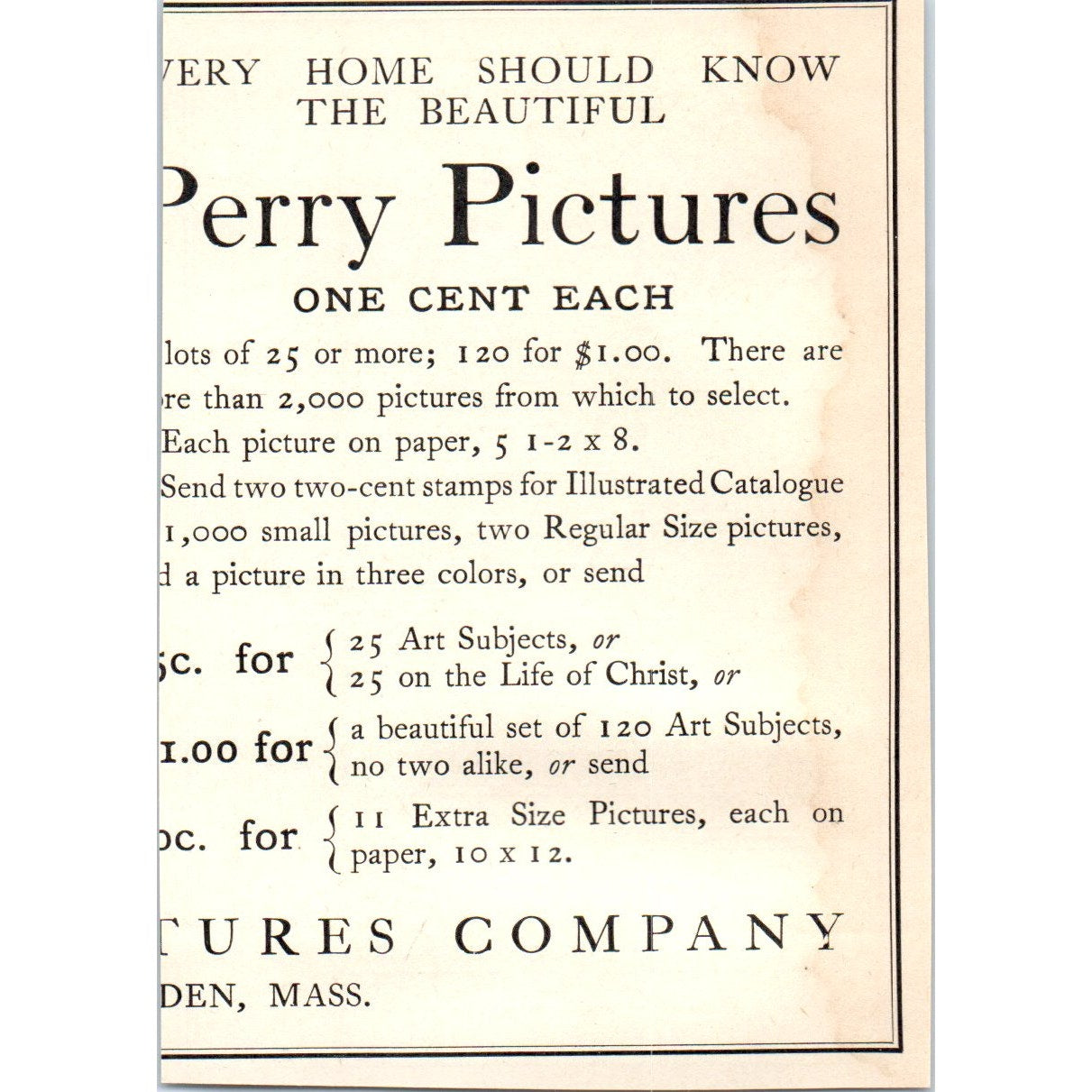 The Chaffee Studio Interpretation of Raphael's Hours Worcester 1906 Ad AB8-MA2