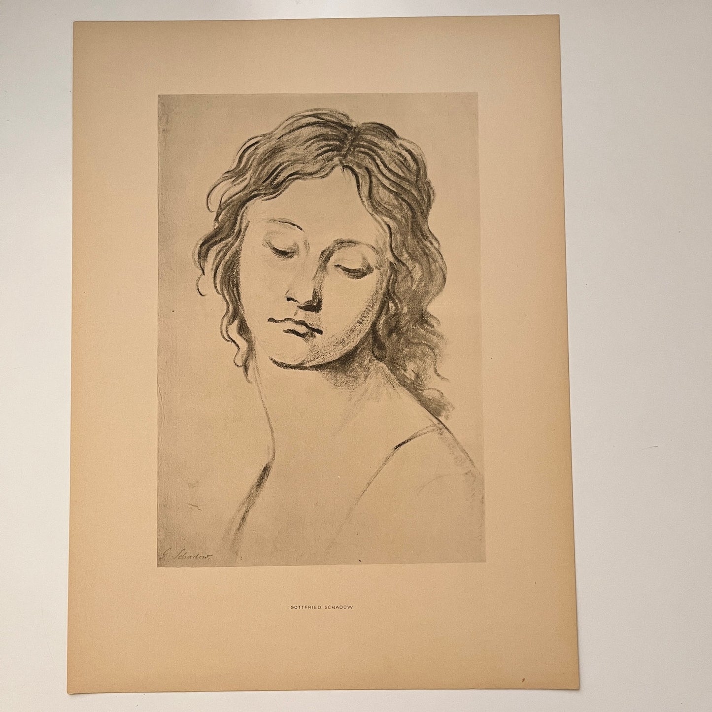 Study of a Woman's Head - Johann Gottfried Schadow - 1936 Art Print V37-2