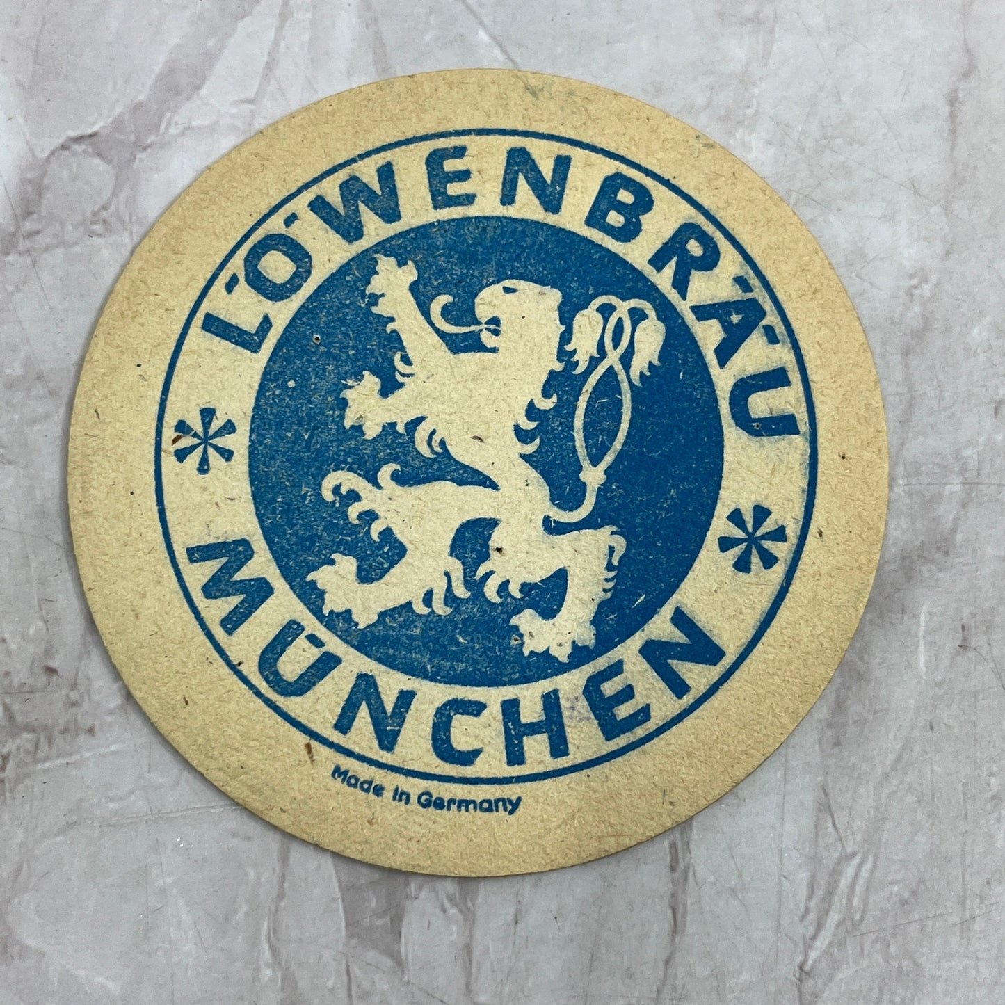 Vintage Löwenbräu München Weizenbier German Beer Coaster TJ5-CO1